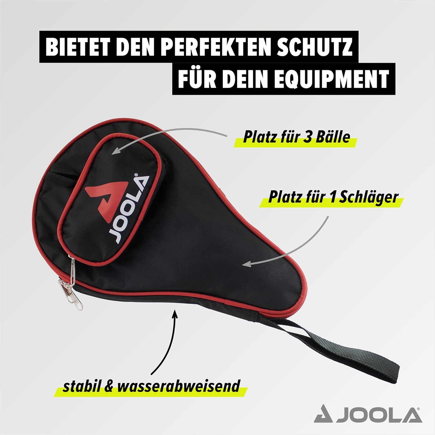 Joola Schlägerhülle Tischtennishülle Pocket schwarz-rot, Bag