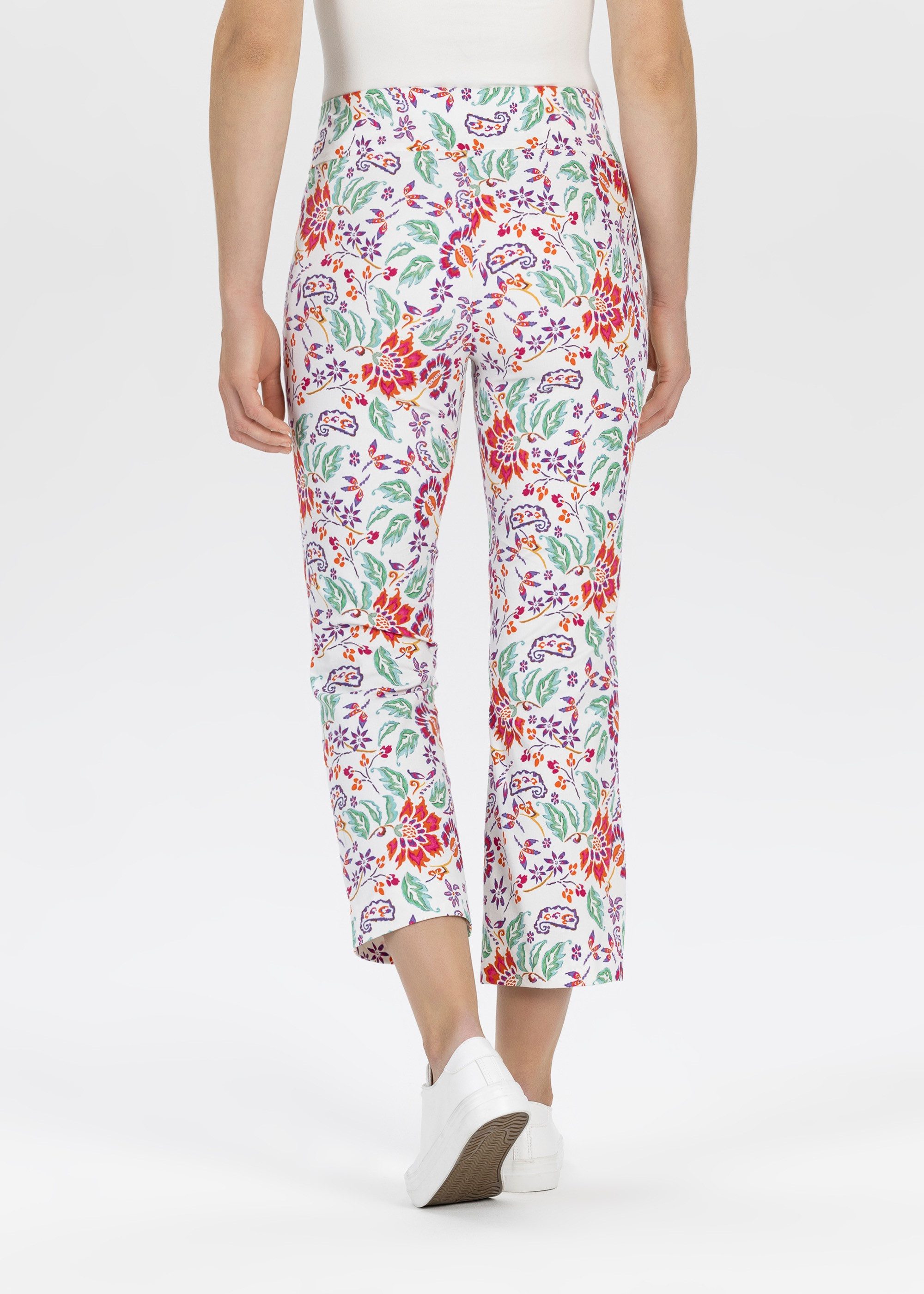 Stehmann fabric trousers with floral pattern