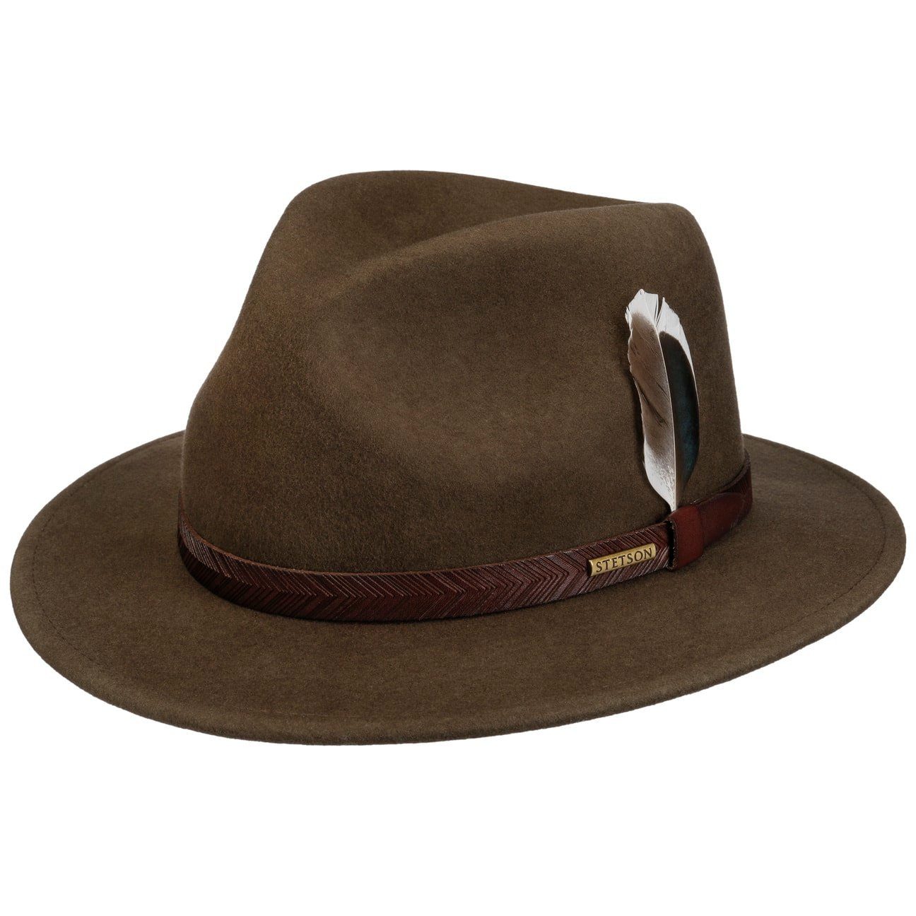 Stetson Filzhut (1-St) Wollfilzhut mit Lederband