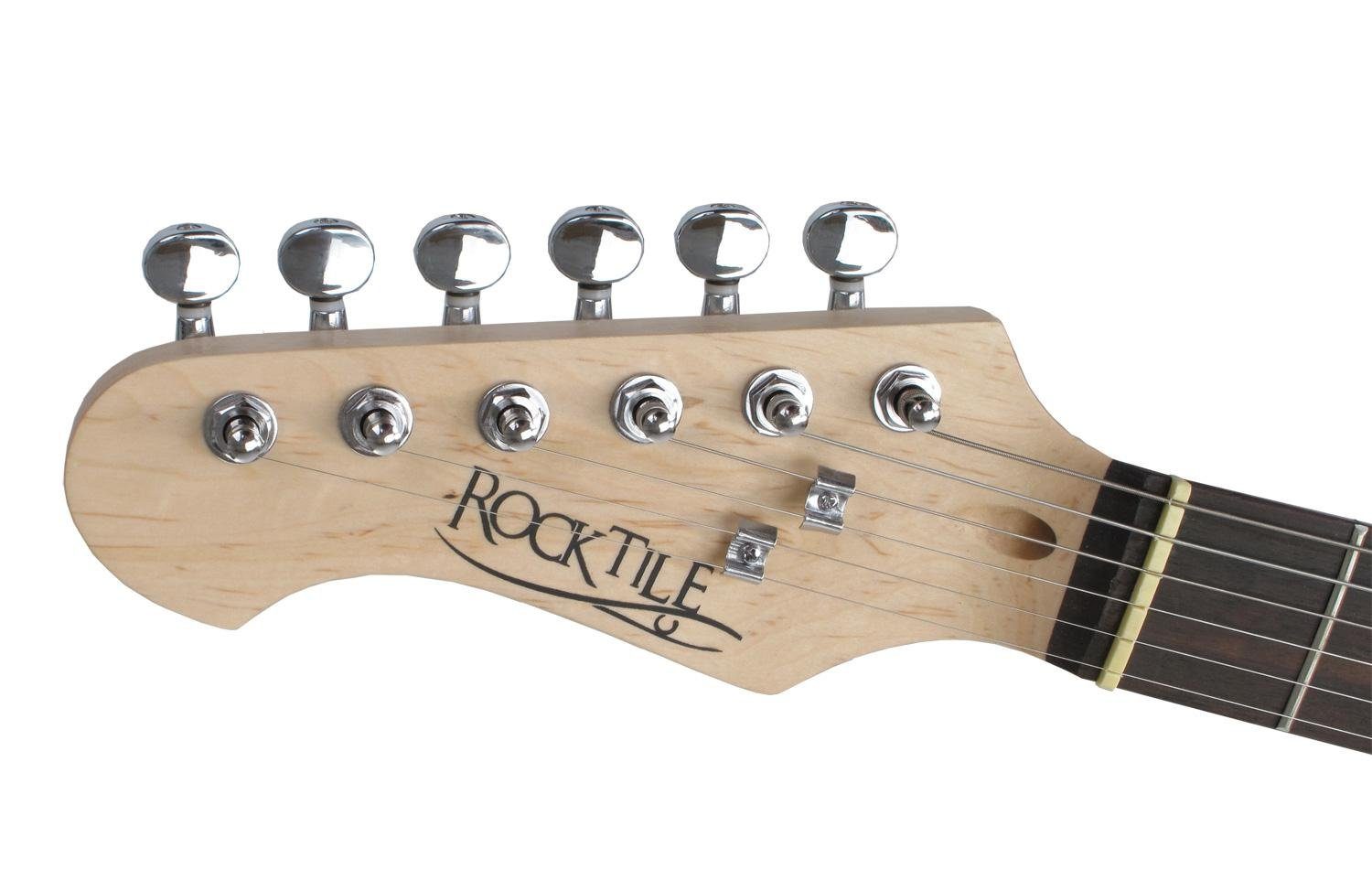 Rocktile E-Gitarre Pro ST3 Linkshänder elektrische Gitarre, ST-Sytle, Spar-Set, inkl. Gigbag, Kabel, Plektren, Schule & Saiten, Lefty Gitarre - 3 Single Coil To – Bild 5 von 5