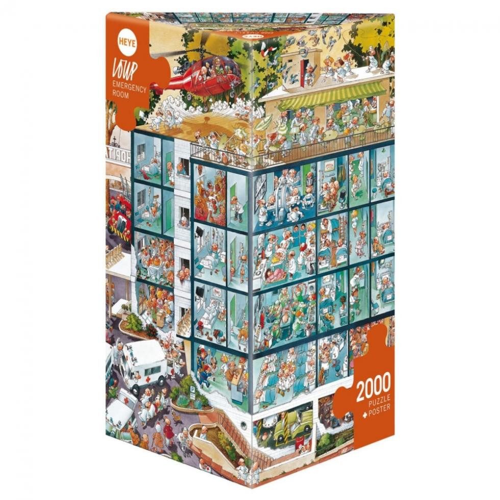 HEYE Spiel, Puzzle - Emergency Room, Loup - Triangular 2000 Teile