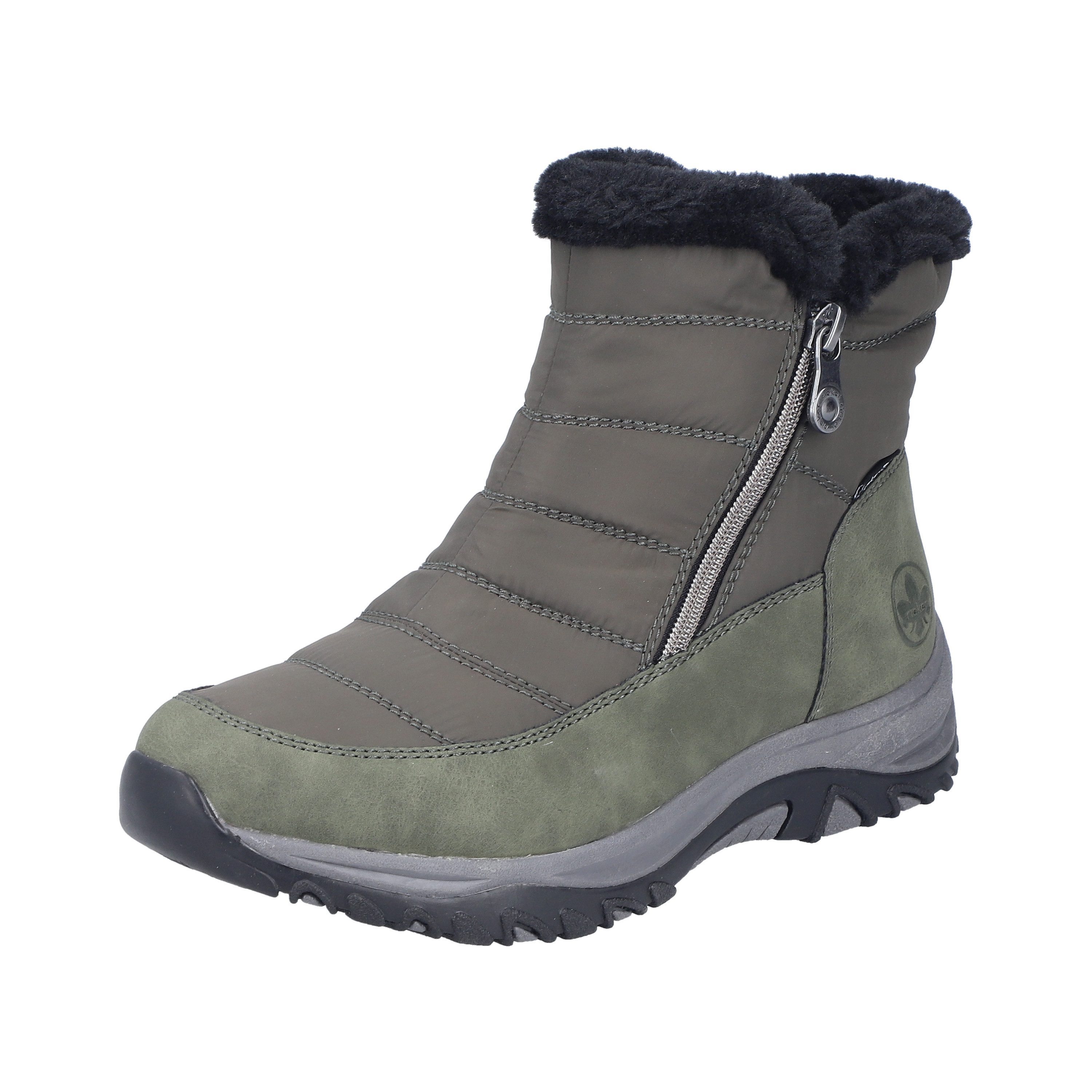 Rieker Winterboots Winterstiefelette, Snowboots mit Reißverschlüsse und Warmfutter