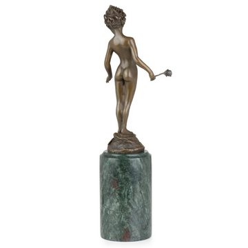 Moritz Skulptur Bronzefigur Blumenmädchen mit Rose, Figuren Statue Skulpturen Antik-Stil