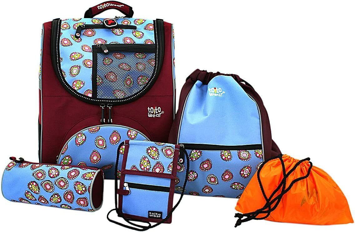 ARTRA Ранці Ранці Set Frisky Blau Schulrucksack Sportrucksack Rucksack (5-tlg)