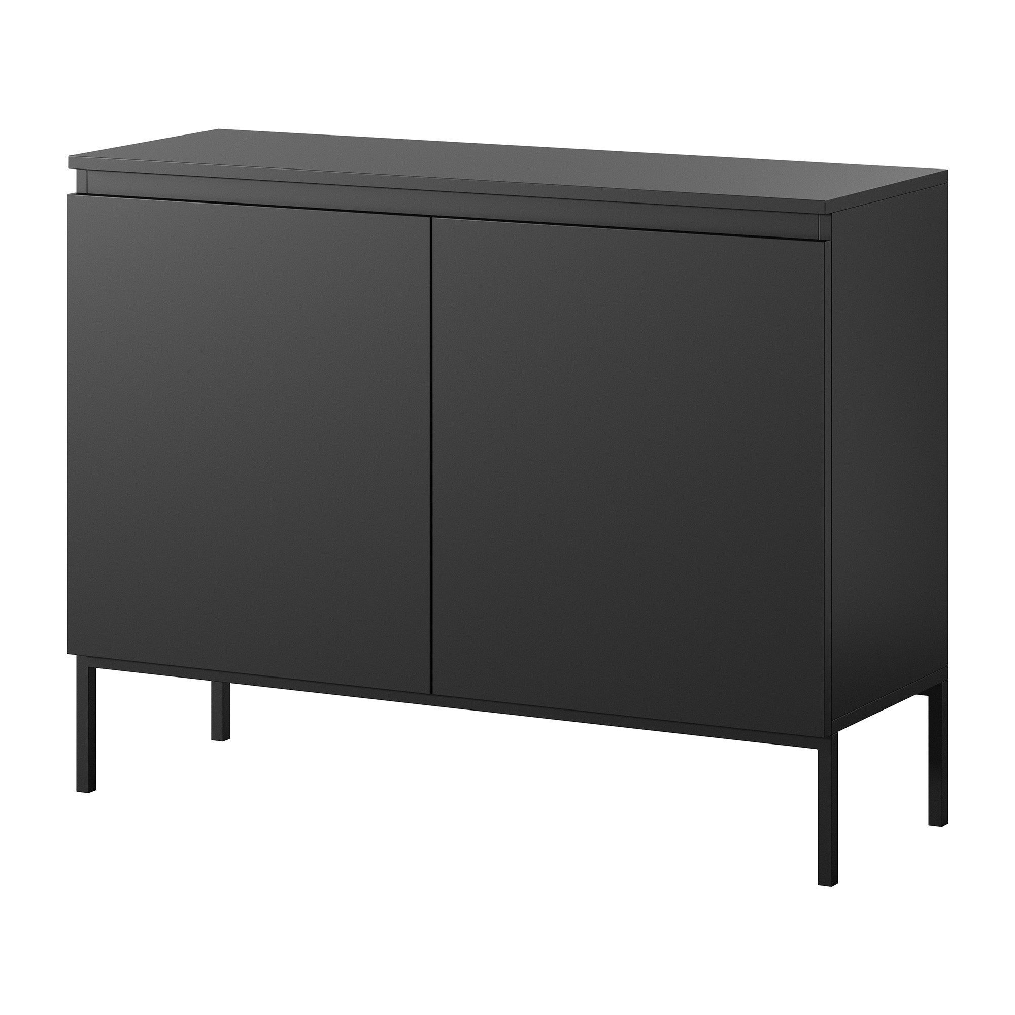 Selsey Sideboard BEMMI, 2-türig mit 4 Fächern, Metallgestell in Schwarz