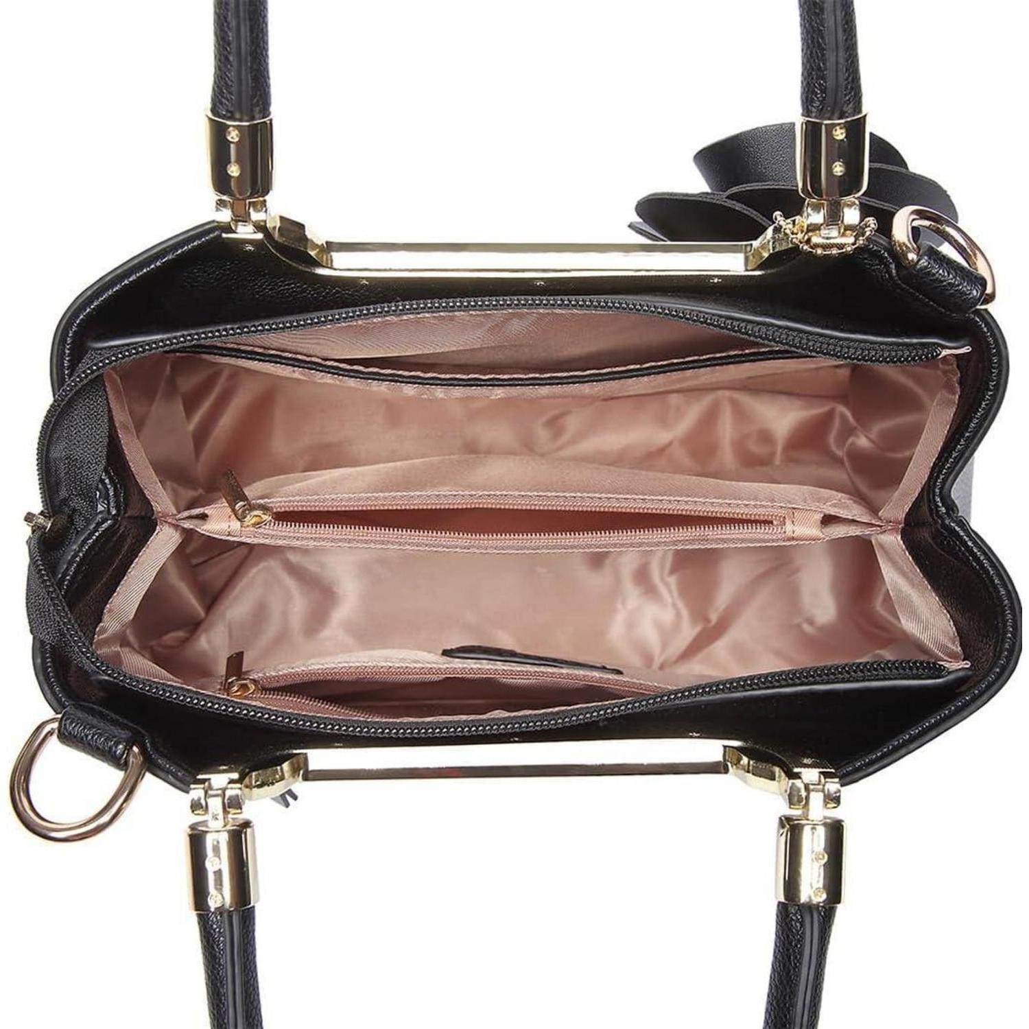 LuxusKollektion Henkeltasche Damen Handtasche Blumen Henkeltasche Schultertasche Elegant Kunstleder