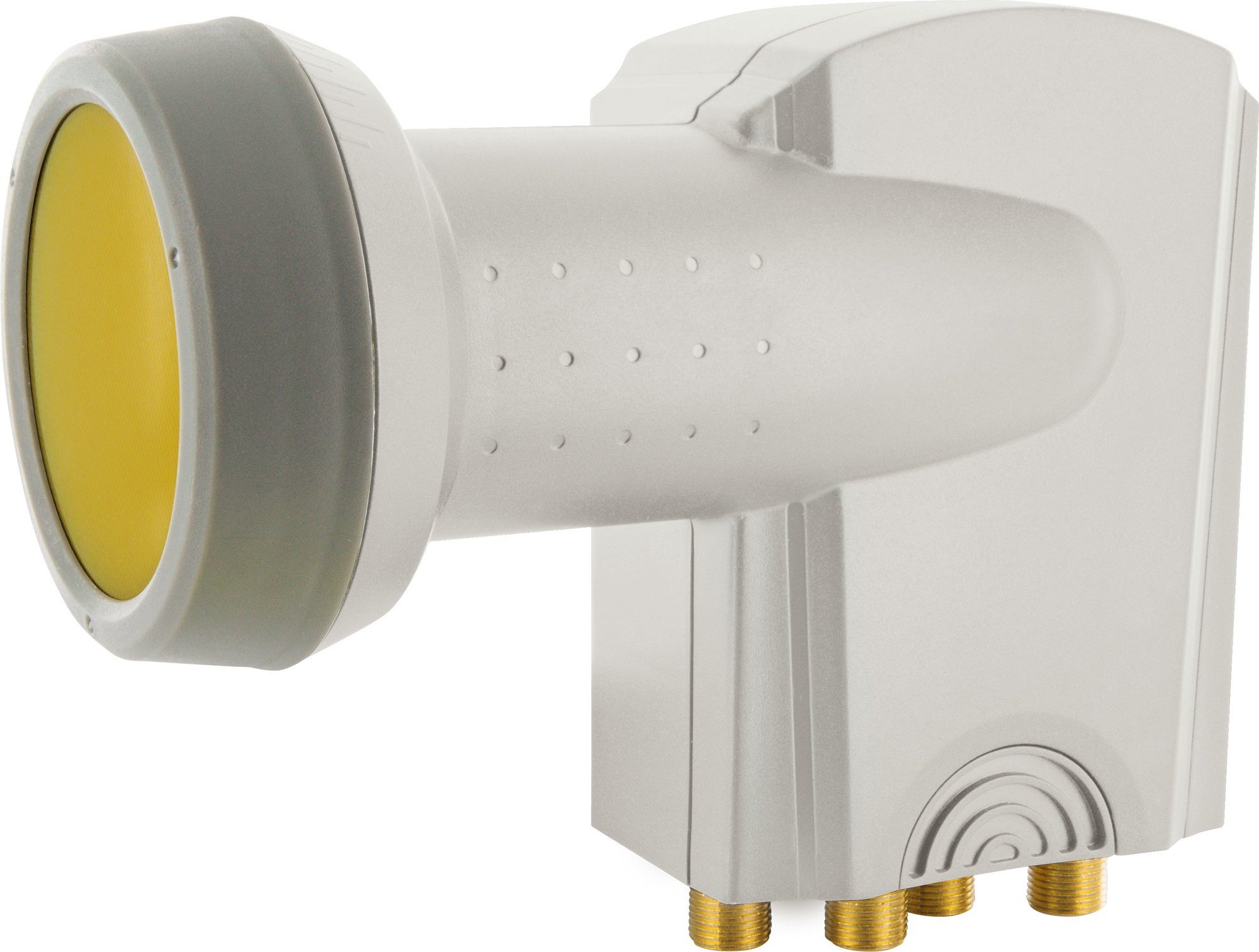 Schwaiger 714364 Universal-Quad-LNB (für 0 Teilnehmer, herausziehbare Wetterschutzabdeckung, hellgrau)