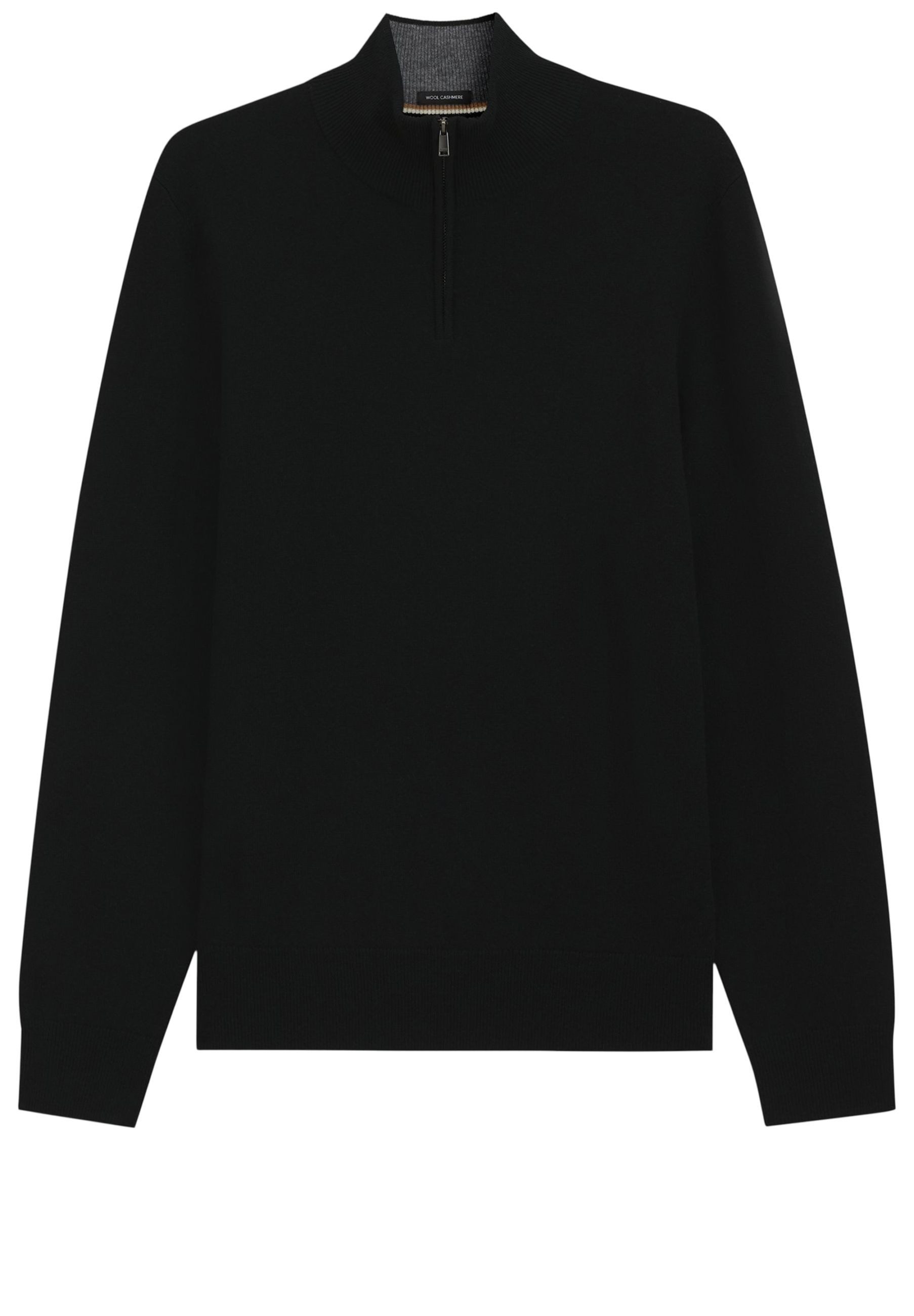 BOSS Strickpullover Hemarlo mit Troyer-Kragen (1-tlg)