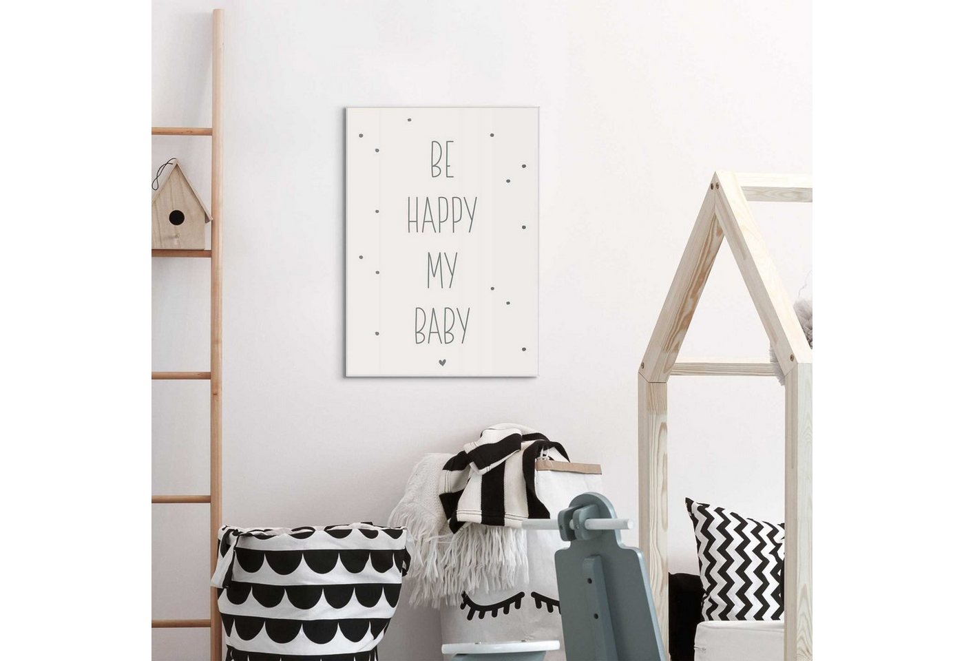 Reinders! Wandbild »Slim Frame White 50x70 Be Happy My Baby«-HomeTrends