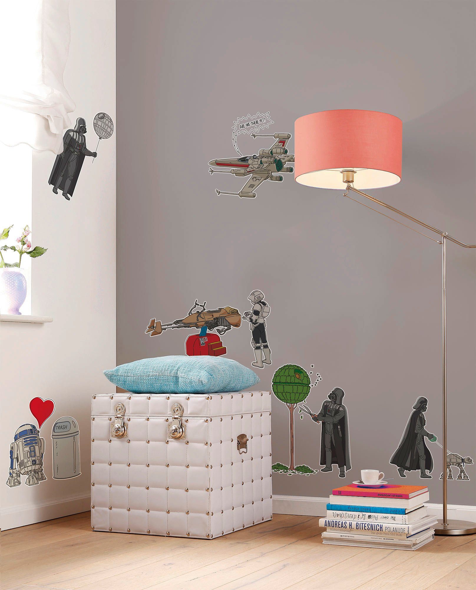 Komar Wandtattoo Star Wars Treatment - Größe 100 x 70 cm (9 St), selbstklebend, Wandsticker, Kinderzimmer