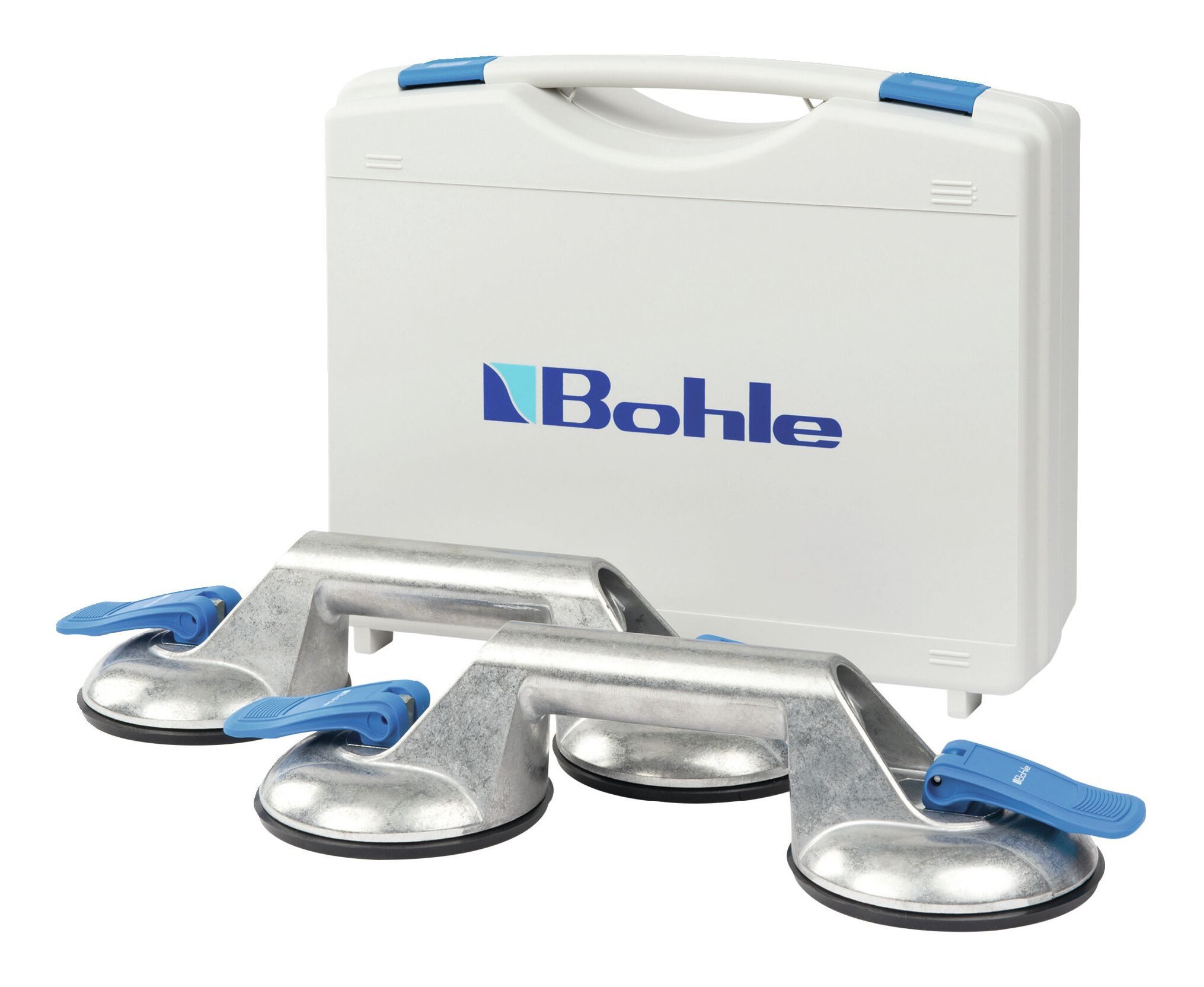 Bohle Saugheber, -], Veribor Aluminiumserie im Koffer 2 x Zwei-Kopf-Saugheber