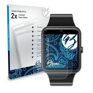 Bruni Schutzfolie Glasklare Displayschutzfolie für Smart Watch, (2 Folien), praktisch unsichtbar
