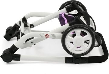 CHIC2000 Kombi-Puppenwagen Mika, Stars Lila, mit schwenkbaren Vorderrädern