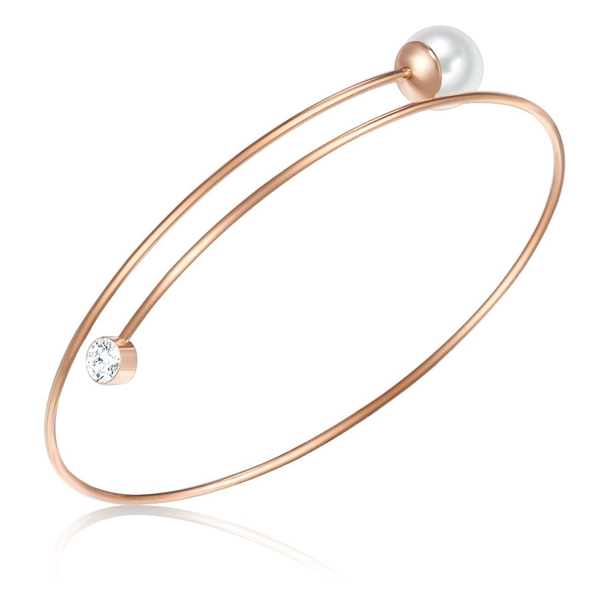 Perlenarmband roségold
