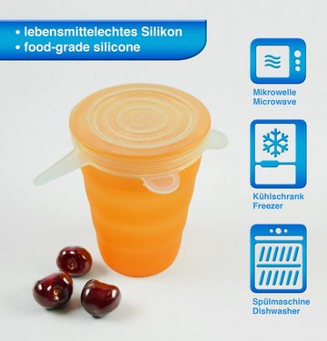 SHIBBY Frischhaltedeckel Flexible Silikon-Frischhaltedeckel in verschiedenen Größen, (6-tlg)