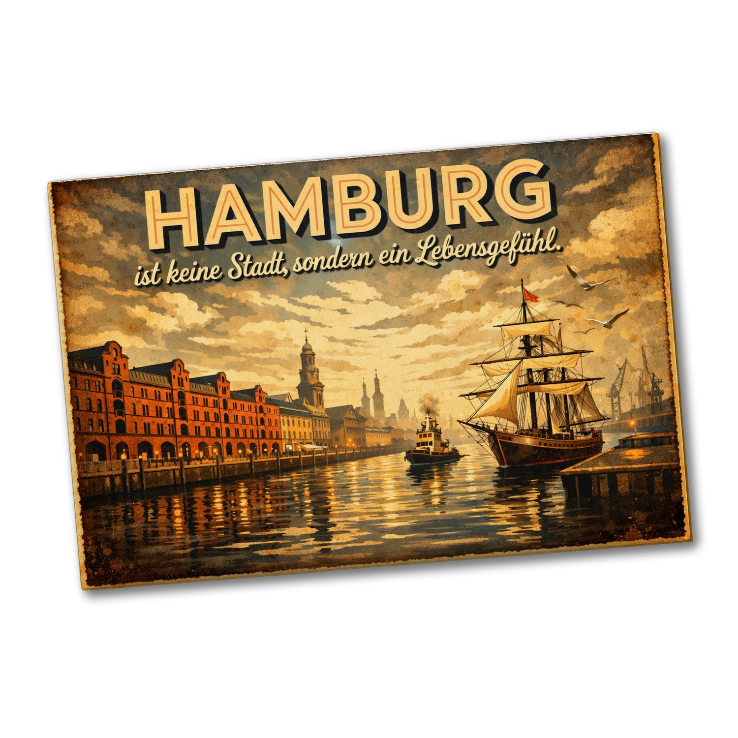 speecheese Magnet Hamburg keine Stadt sondern Lebensgefühl Souvenir Magnet von speecheese