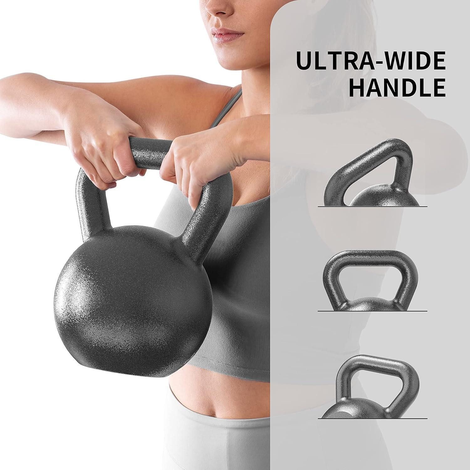 PROIRON Kettlebell Kettlebell Gusseisen 4kg 8kg 12kg 16kg 20kg 24kg Schwarz