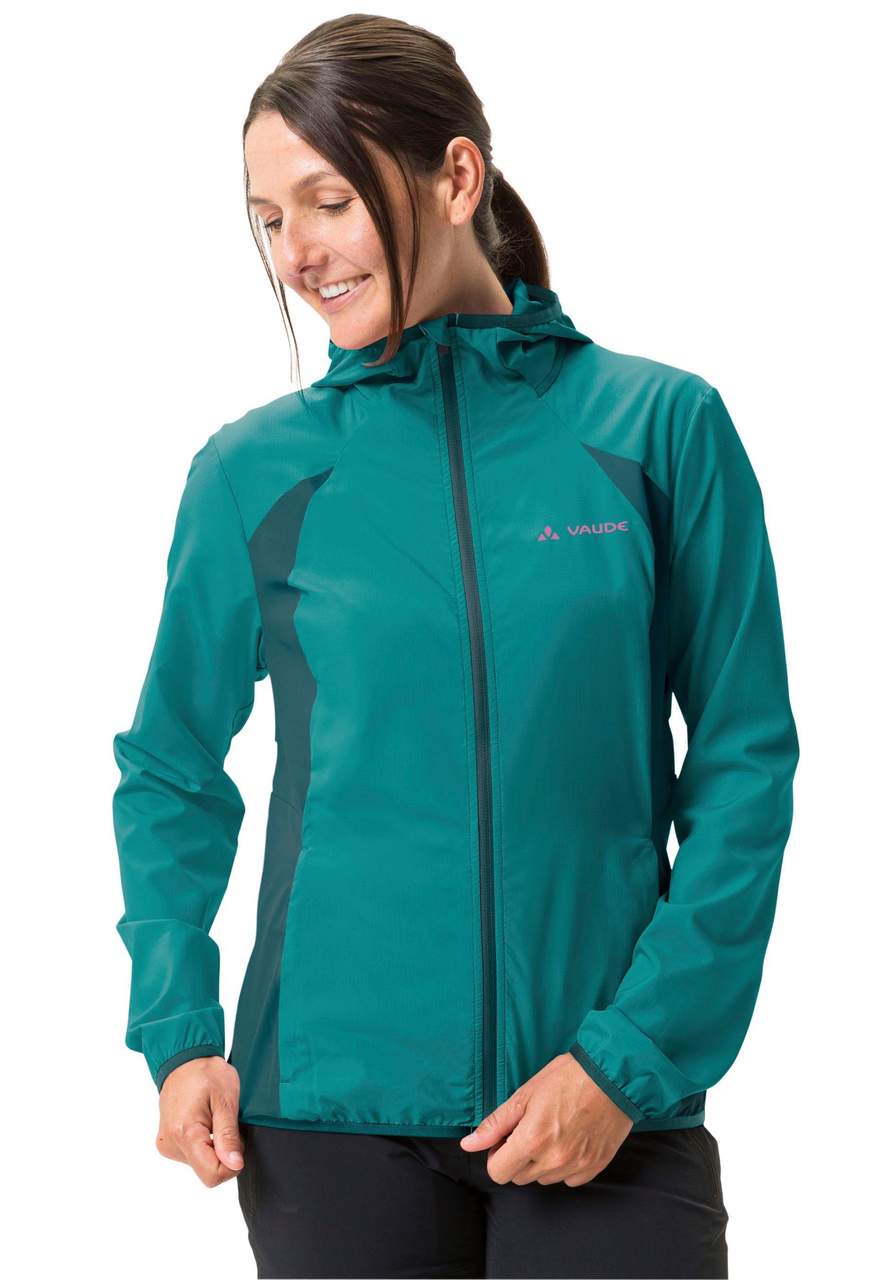 unübertrefflich VAUDE Funktionsjacke WOMEN'S QIMSA AIR & & JACKET Winddicht Atmungsaktiv (1-St) Wasserabweisend