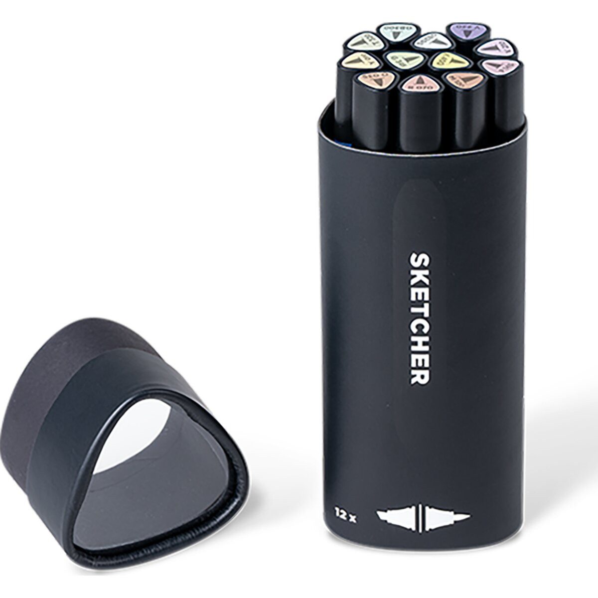 Filzstift Twinmarker Sketcher brush+chisel Pastell Kit 12 Stück.