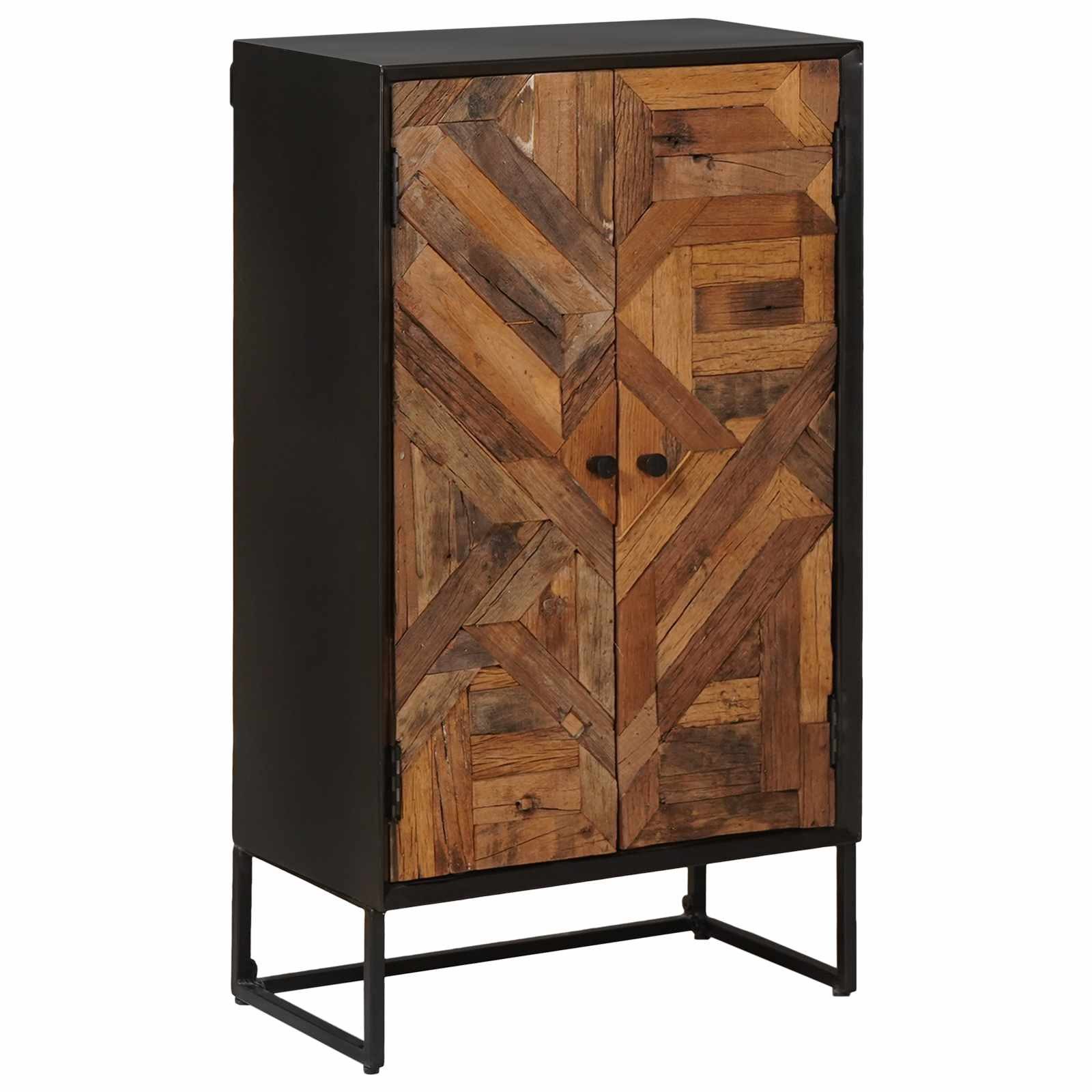 vidaXL Highboard Highboard 53 x 30 x 95 cm Massiv Holz und engineered Wood (1 St)