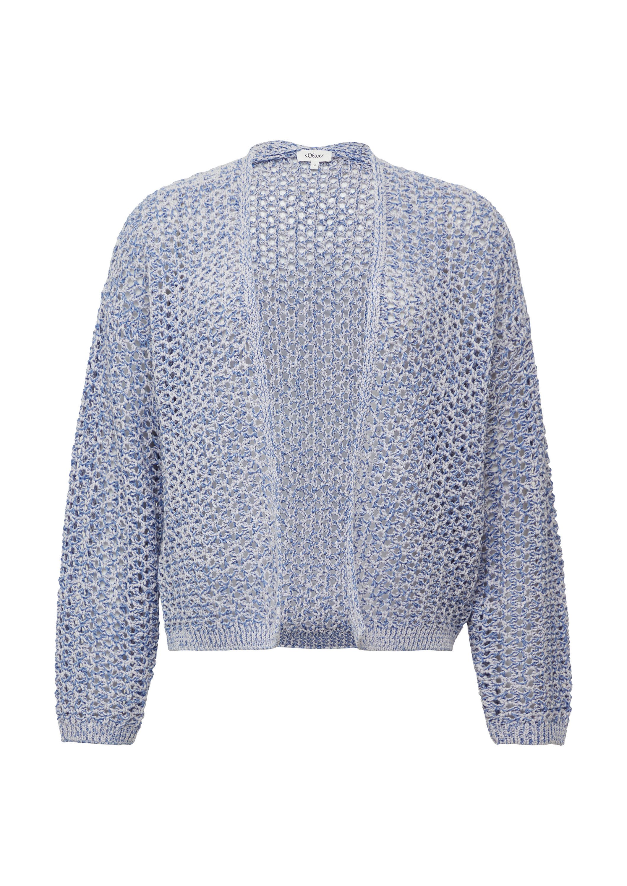 s.Oliver Cardigan Strickjacke Ajour-Strickcardigan aus Baumwollmix günstig online kaufen