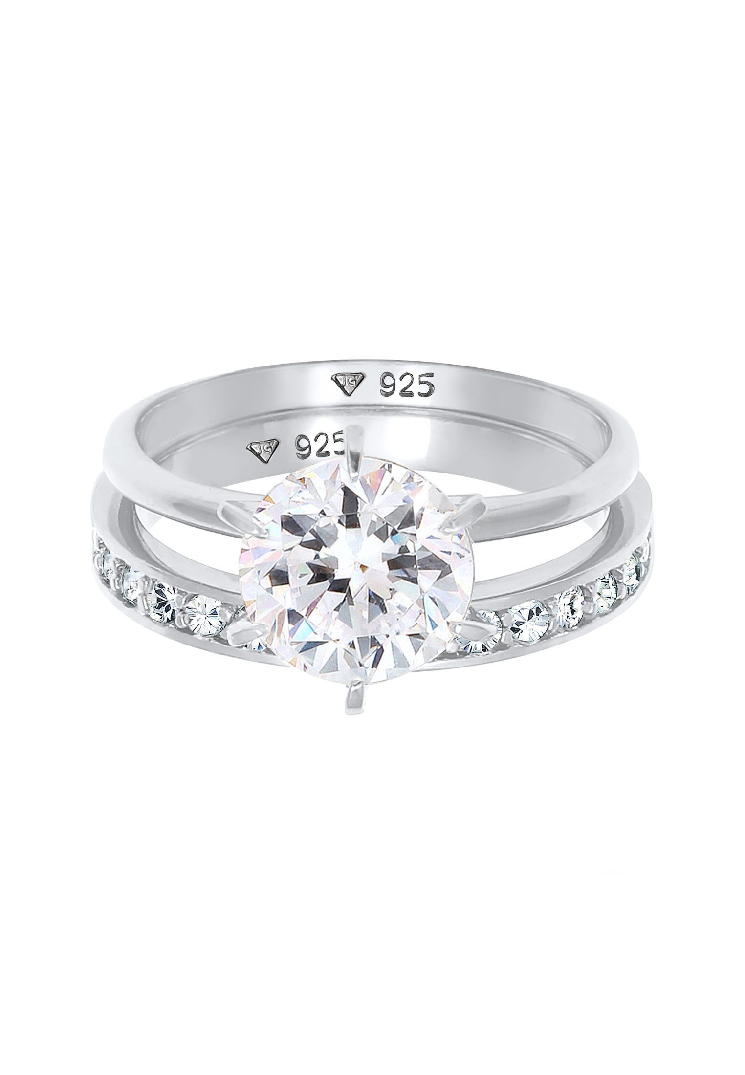 Elli Solitärring Kristalle Eternity (2 tlg) günstig online kaufen