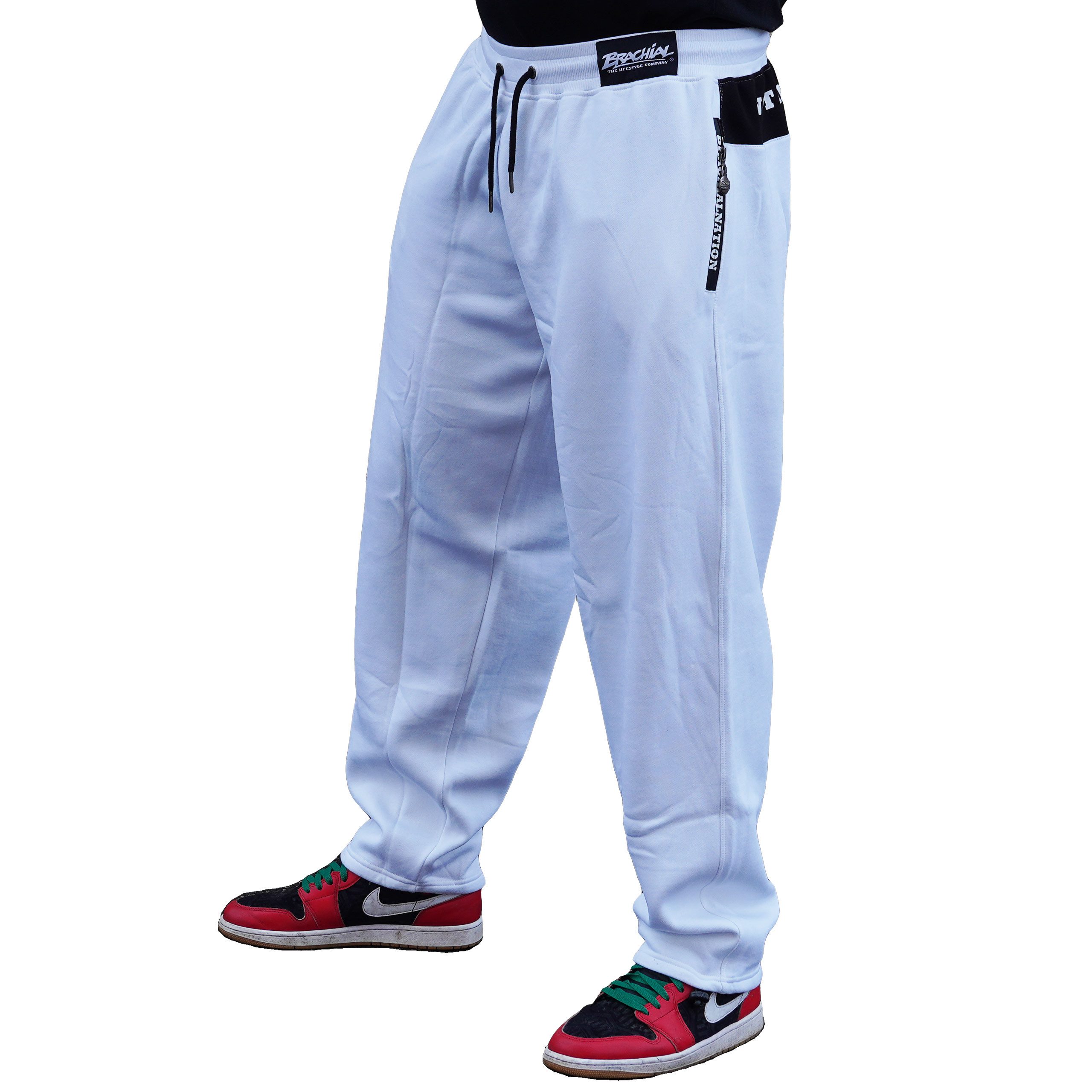 BRACHIAL THE LIFESTYLE COMPANY Sporthose Brachial Sporthose "Rude" weiß