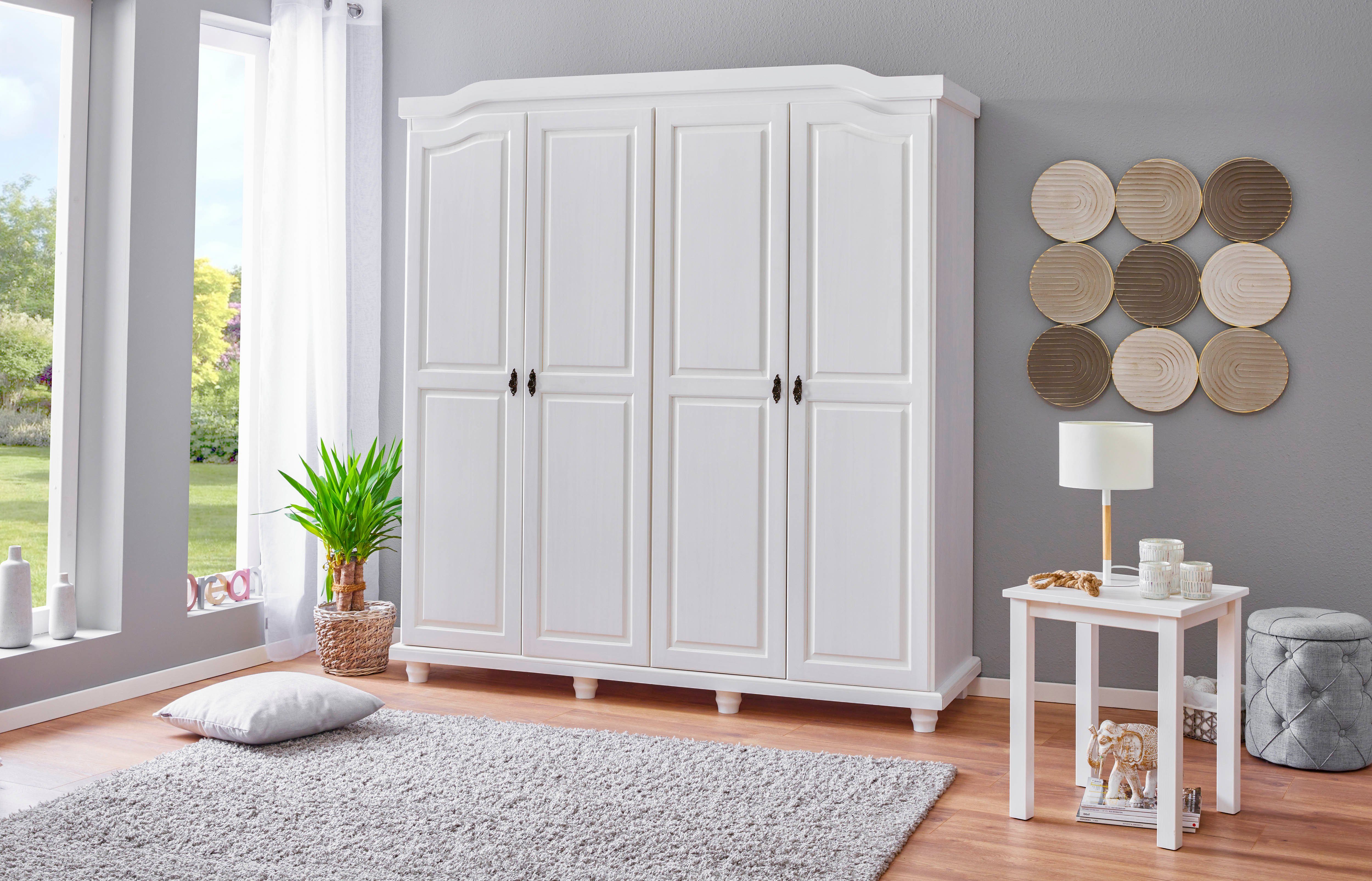 Inter Link Kleiderschrank Isny Massivholz Kleiderschrank, Landhausstil, Kle günstig online kaufen