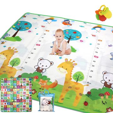 Avisto Spielmatte Spiel, Spielmatte Baby faltbar Doppelseitige Krabbelmatte 200 x 180 CM