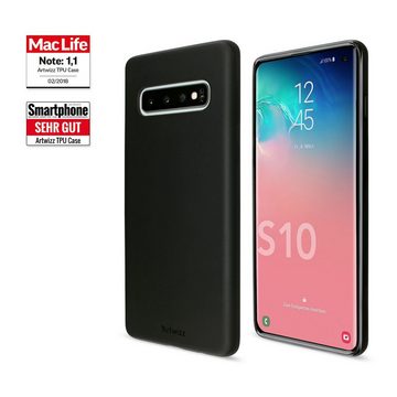 Artwizz Smartphone-Hülle Artwizz TPU Case - Ultra dünne, elastische Schutzhülle mit matter Rückseite für Galaxy S10, Schwarz