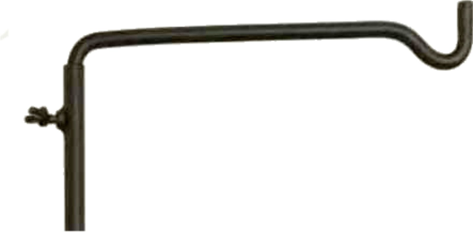 Van der Leeden Dekohänger Dekorationsstange Schwarz Metall 92 cm Haken Klemme (Stück, 1 St., Packung), Dekostange, Blumenampel, Tischklammer, Hängedeko, Tischdeko
