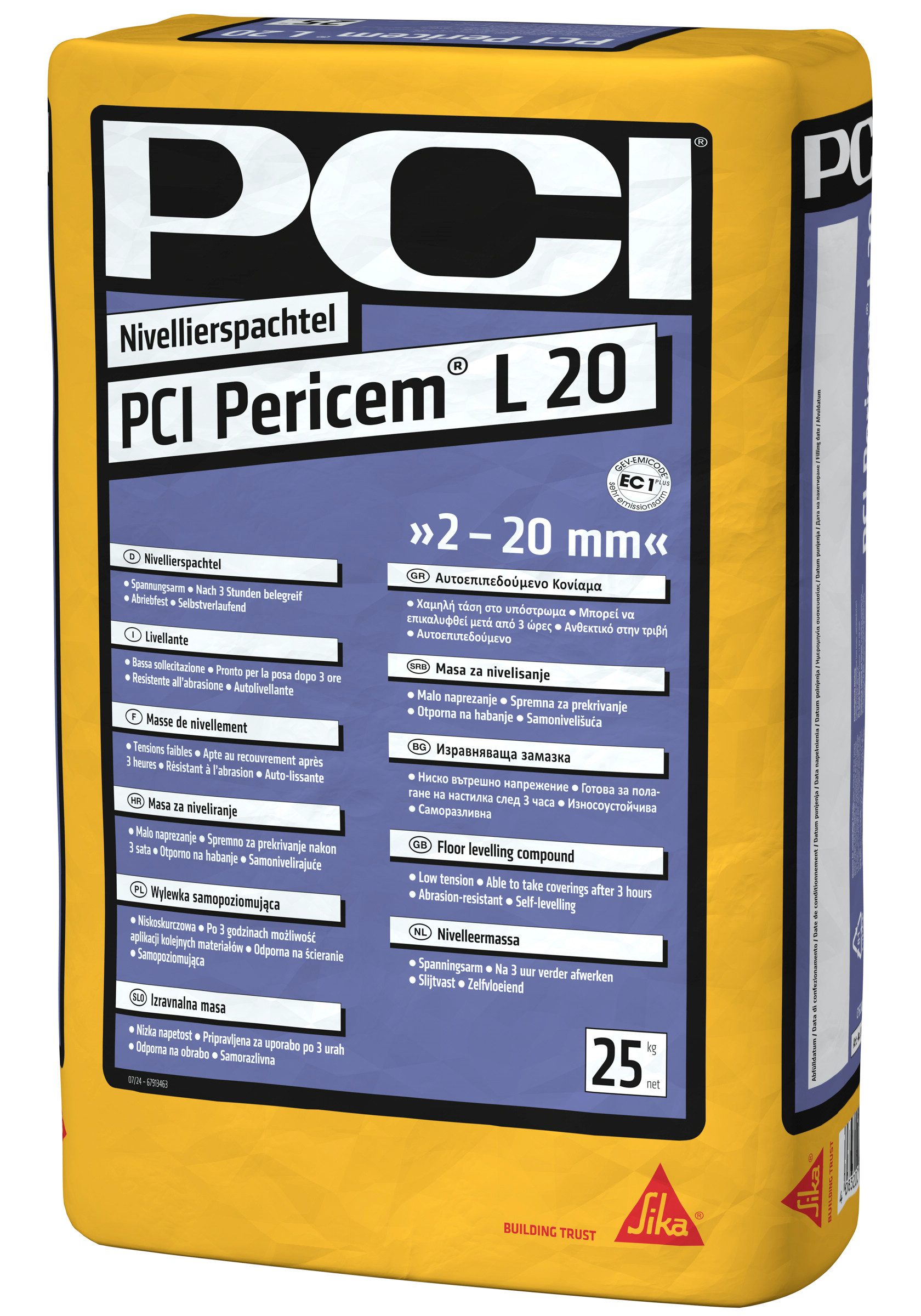PCI Ausgleichsmasse PCI Pericem® L 20 grau 25 kg 26