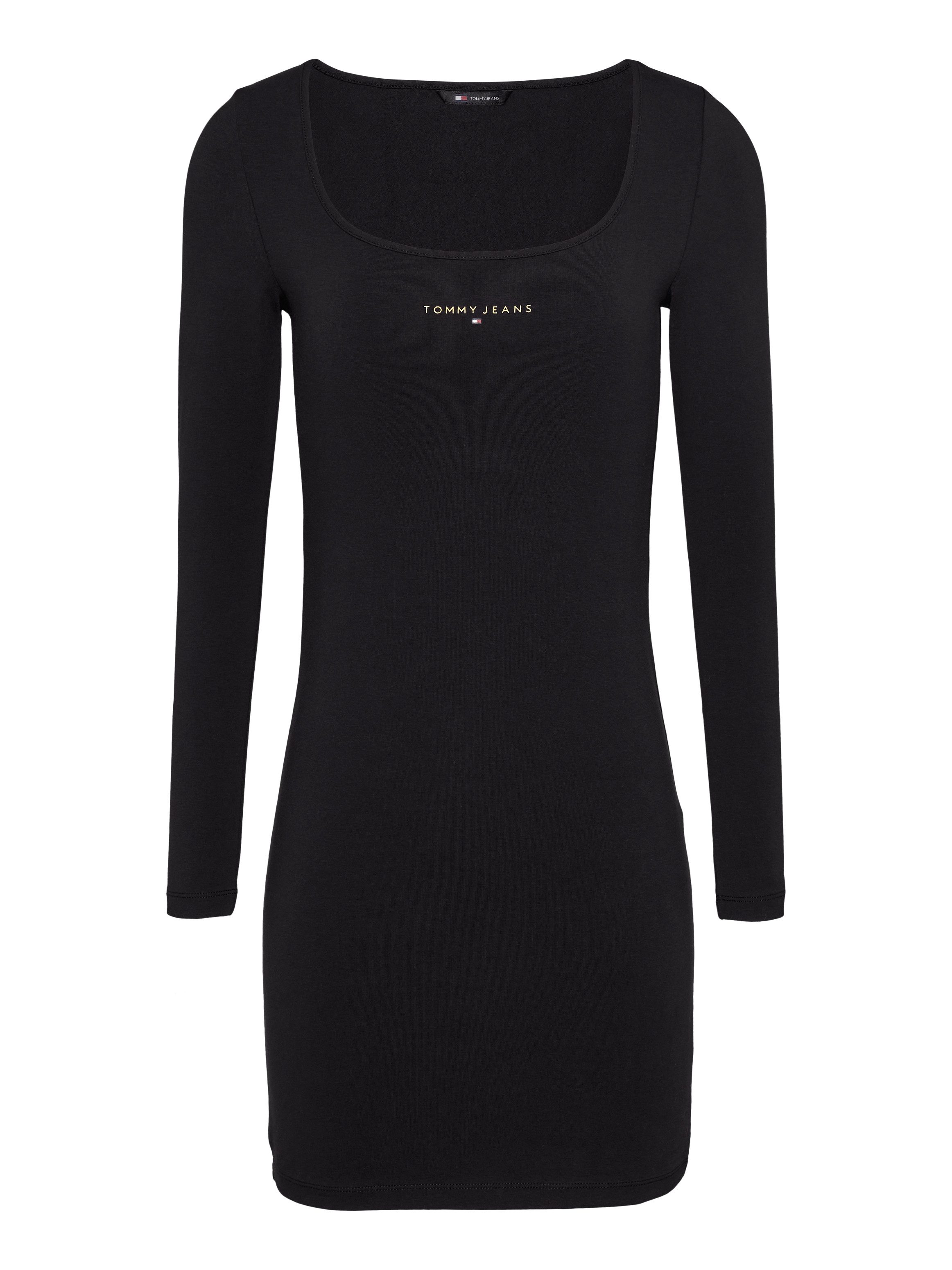 Tommy Jeans Jerseykleid TJW METALLIC LINEAR BODYCON mit metallicfarbenem Linear Logoschriftzug