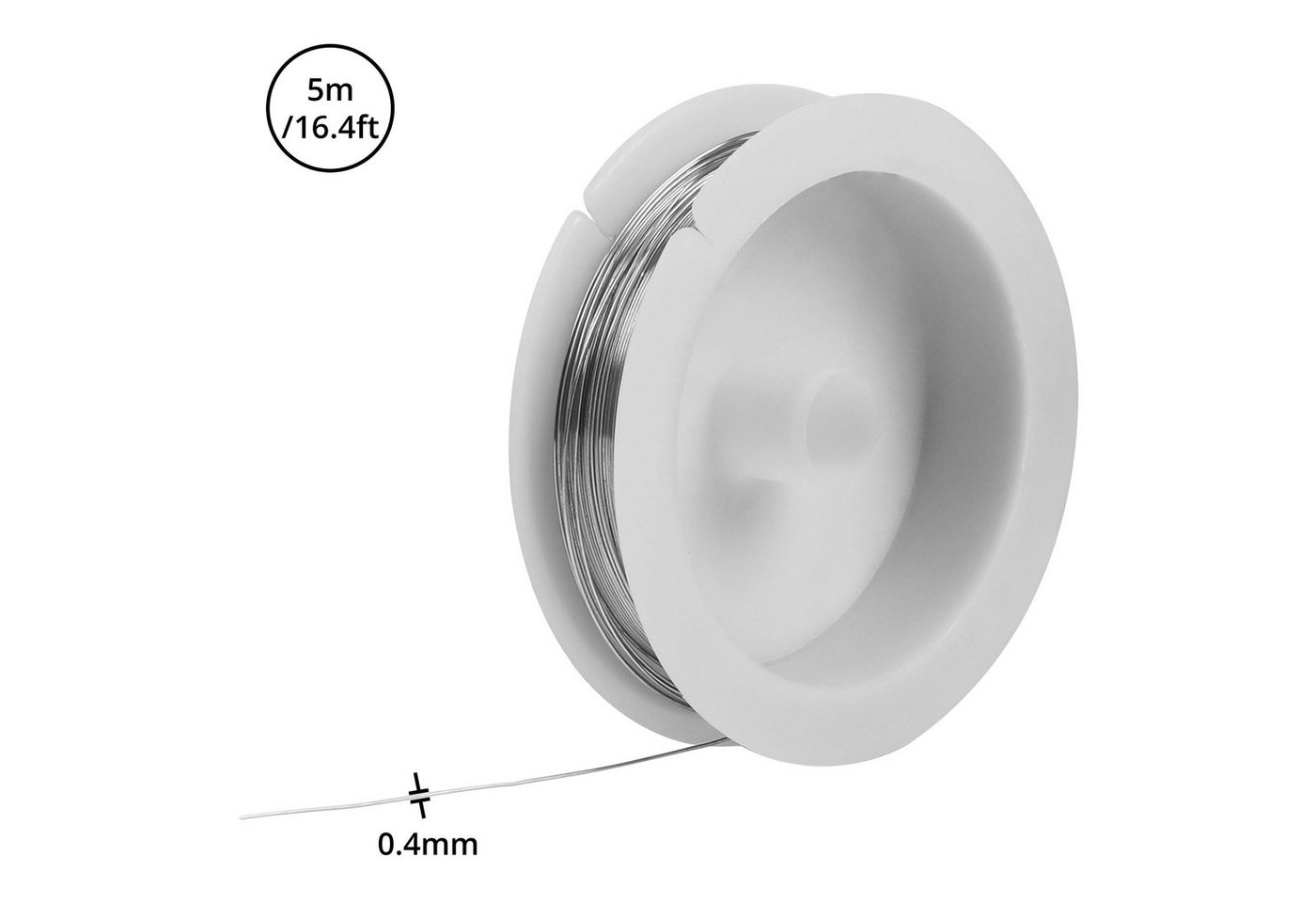 Thumbnail - Kurtzy Bastelperlen Kupferdraht 0,4mm/5m - 5 Stück für DIY, Basteln, Schmuck, (1-tlg)