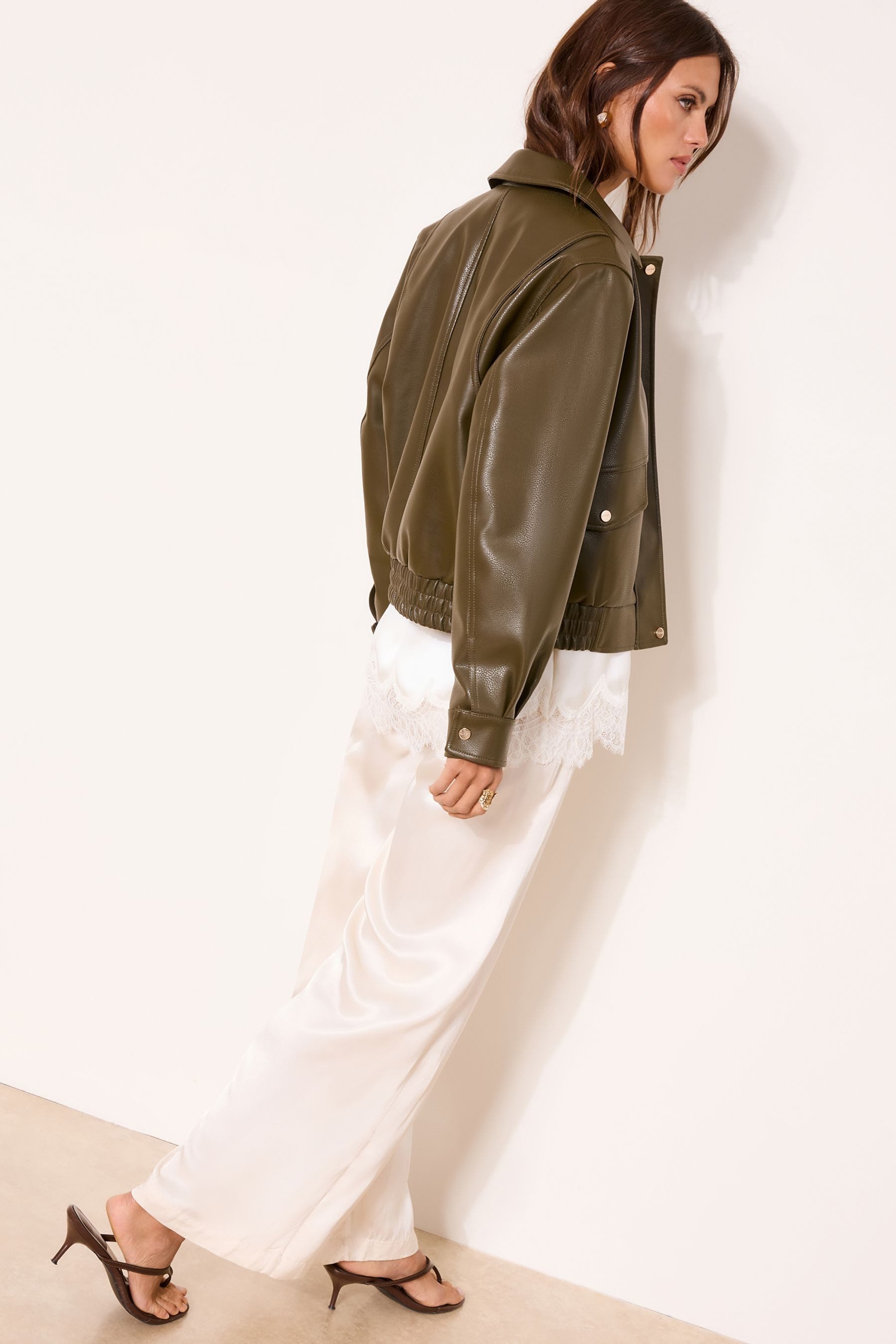 LIPSY Bikerjacke Lipsy Bikerjacke im Stil der 80er Jahre (1-St)