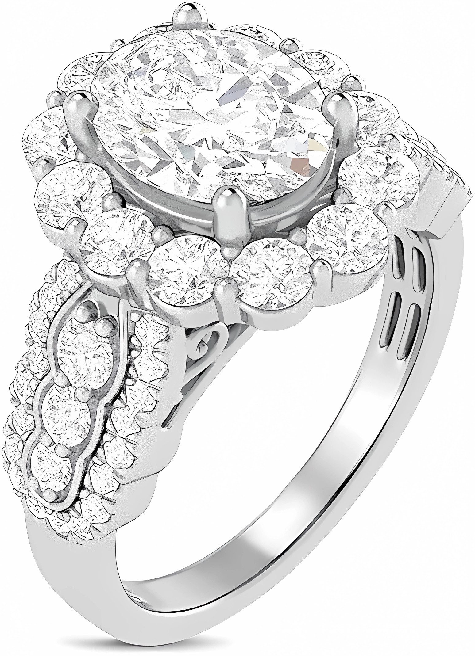 Jumpeak Diamantring Ring Gold Damen 585 Echtgold, Eheringe, Diamantring, Geschenk für Frau, 1 karat, Labordiamant, Verlobungsringe Frau, Promise Ring, D VVS2 2EX