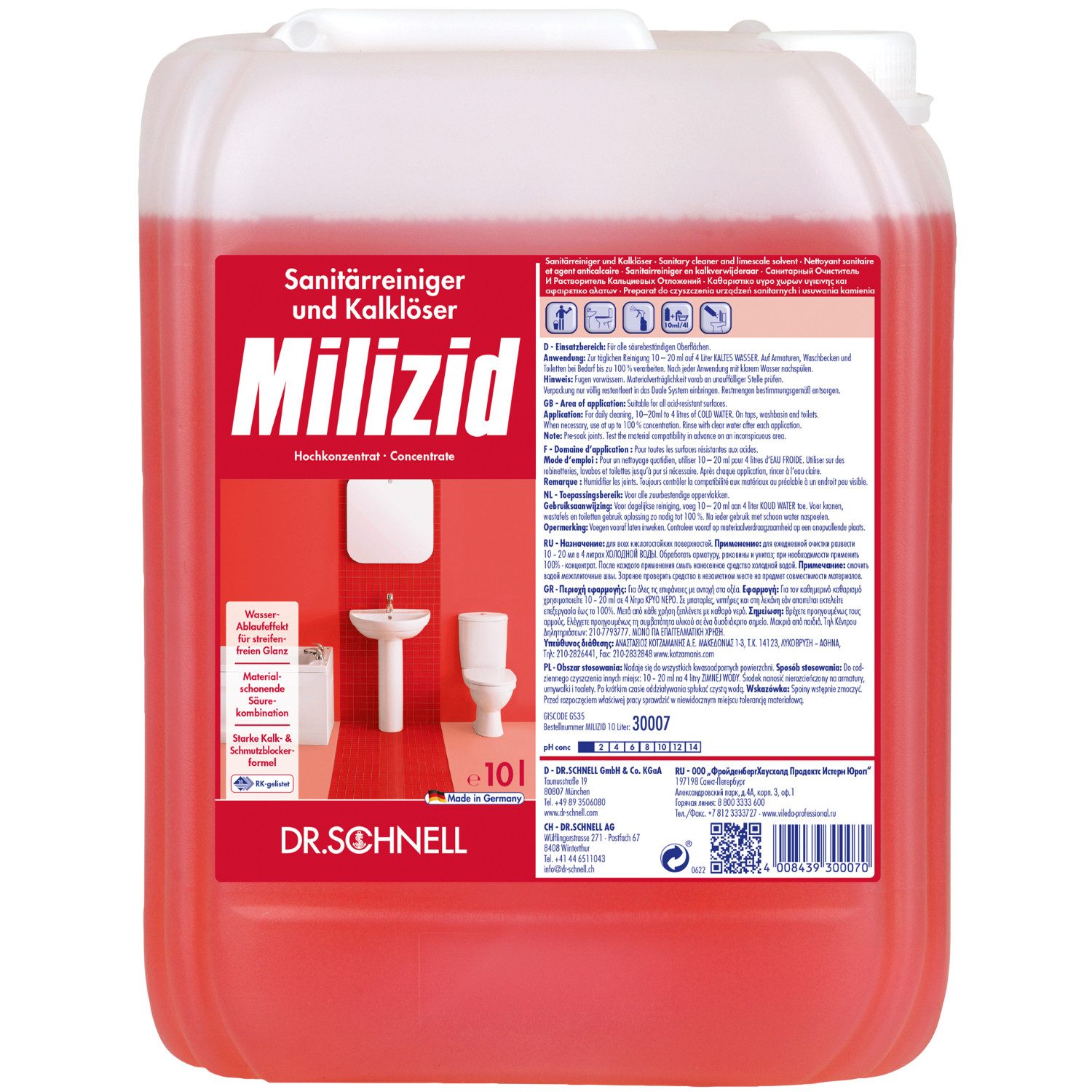 Dr. Schnell Milizid Hochkonzentral Sanitärreiniger