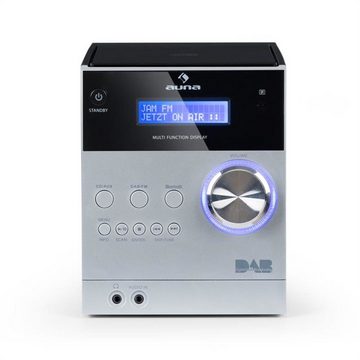 Auna »MC-20 DAB Micro-Stereoanlage DAB+ Bluetooth Fernbedienung silber« Stereoanlage (DAB-Tuner, UKW-PLL-Tuner)