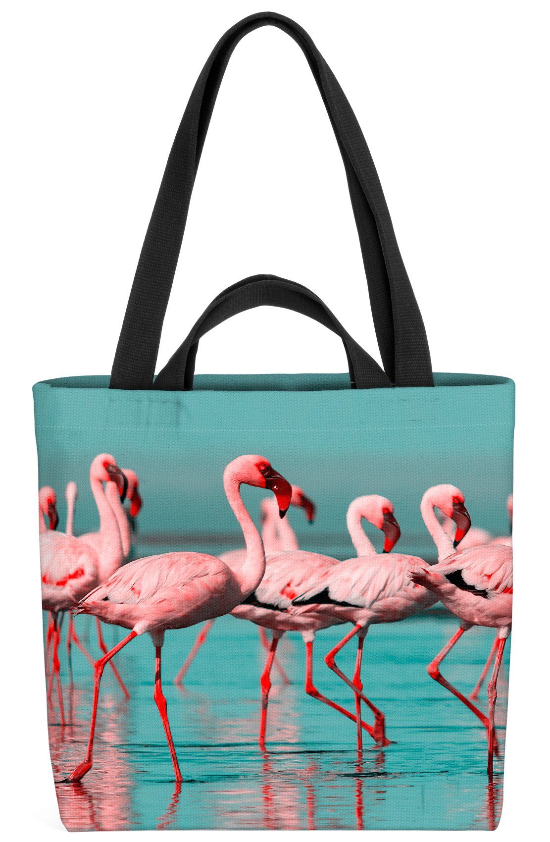 VOID Henkeltasche (1-tlg), W Urlaub Reise Afrika See Afrika See Safari Vogel Flamingos Flamingos