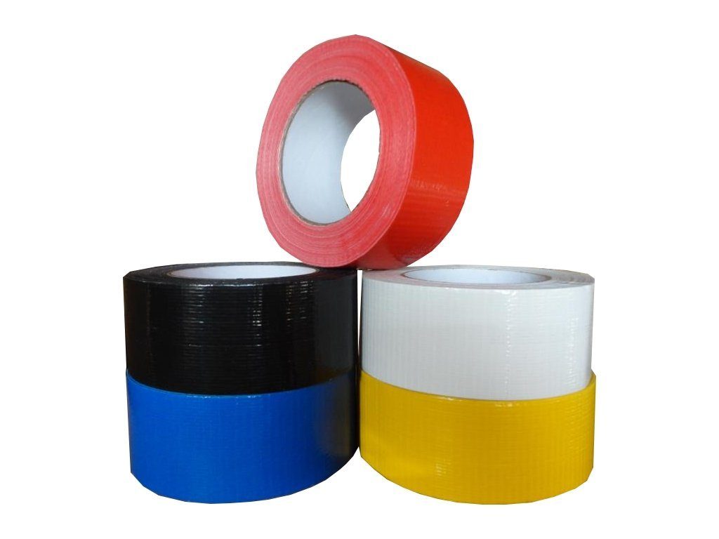 WBV - Westdeutscher Bindegarn-Vertrieb Eselgrimm GmbH & Co. KG Klebeband 5x Klebeband Gewebeband Panzerband Panzertape 50m X 48mm / 5 verschied