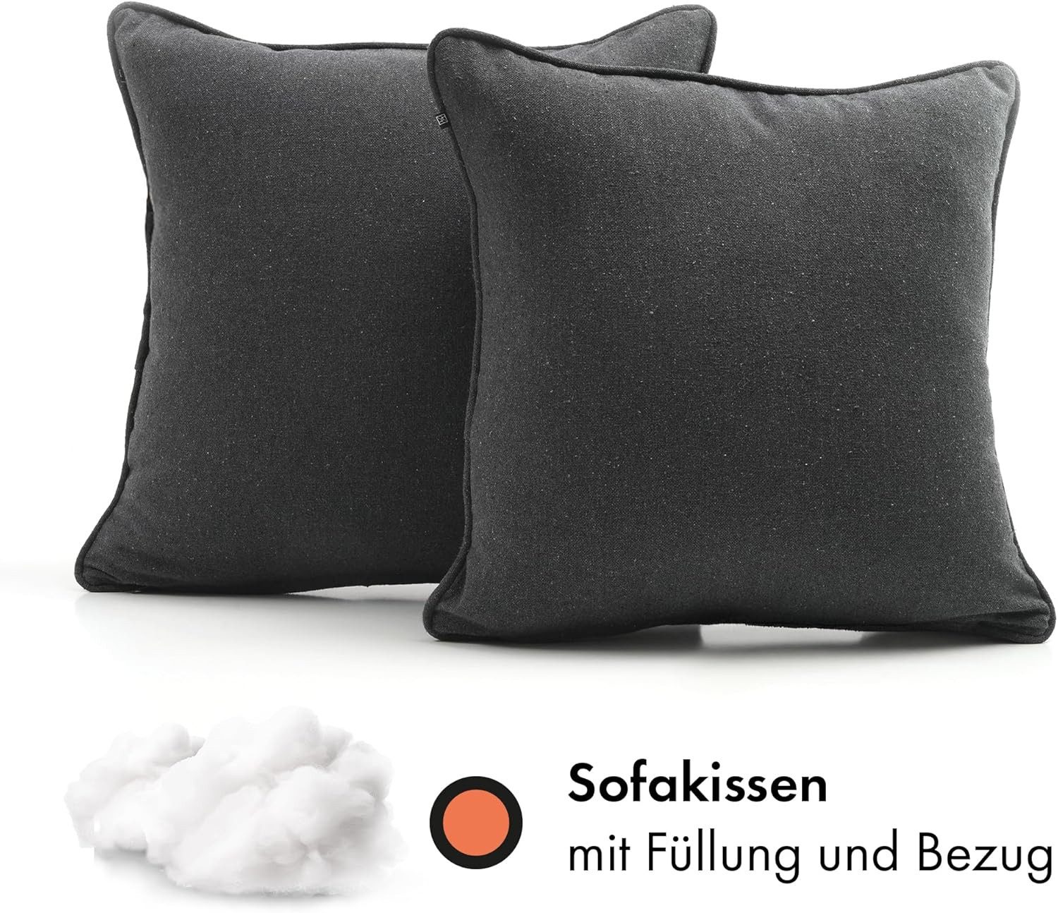 DYNMC you Sofakissen mit Füllung und Bezug - 2er Set mit Viel Füllung, Rück günstig online kaufen