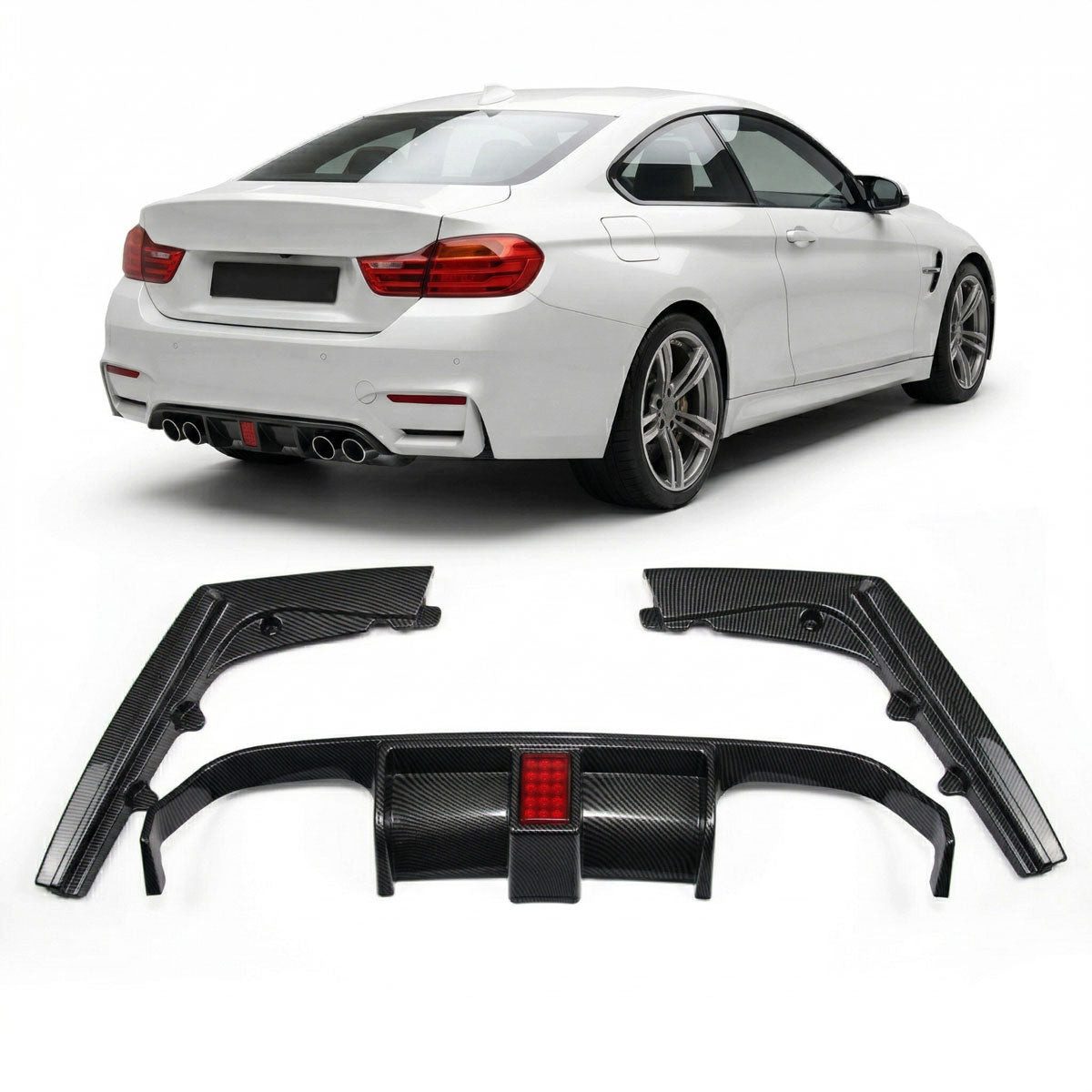 LLCTOOLS Frontstoßstange Heckdiffusor passend für BMW M3 F80 M4 F82 F83 2013-2019