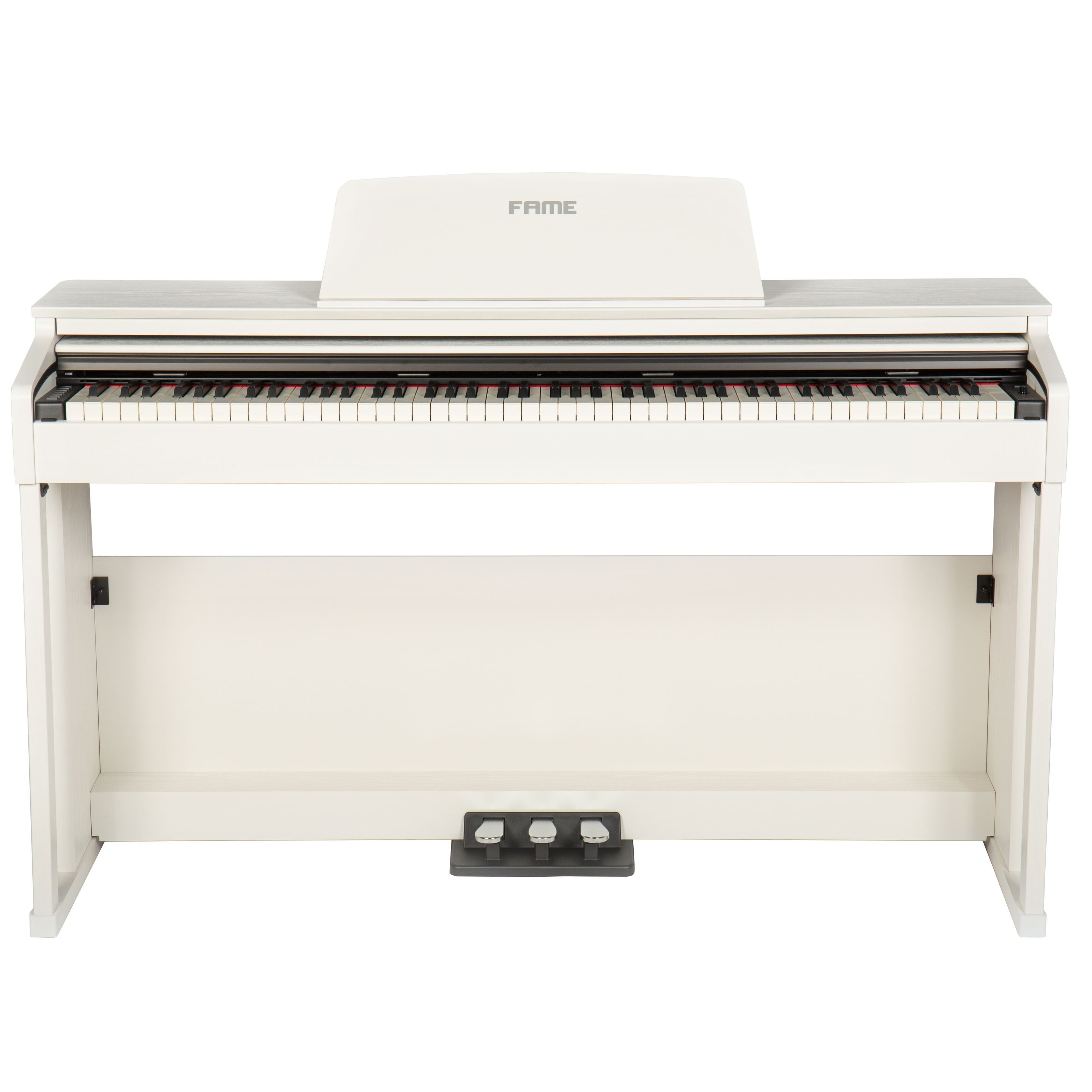 FAME Digitalpiano (DP-3000 E-Piano mit Hammermechanik, anschlagdynamischen 88 Tasten, voller Klavierklang, 20 Orchesterklangfarben, 128-fache Polyphonie, wertiges Gehäuse mit Deckel und Konsolen, Digital Piano, Digitalpianos, Homepianos), DP-3000 E-Piano, Hammermechanik, anschlagdynamische 88 Tasten