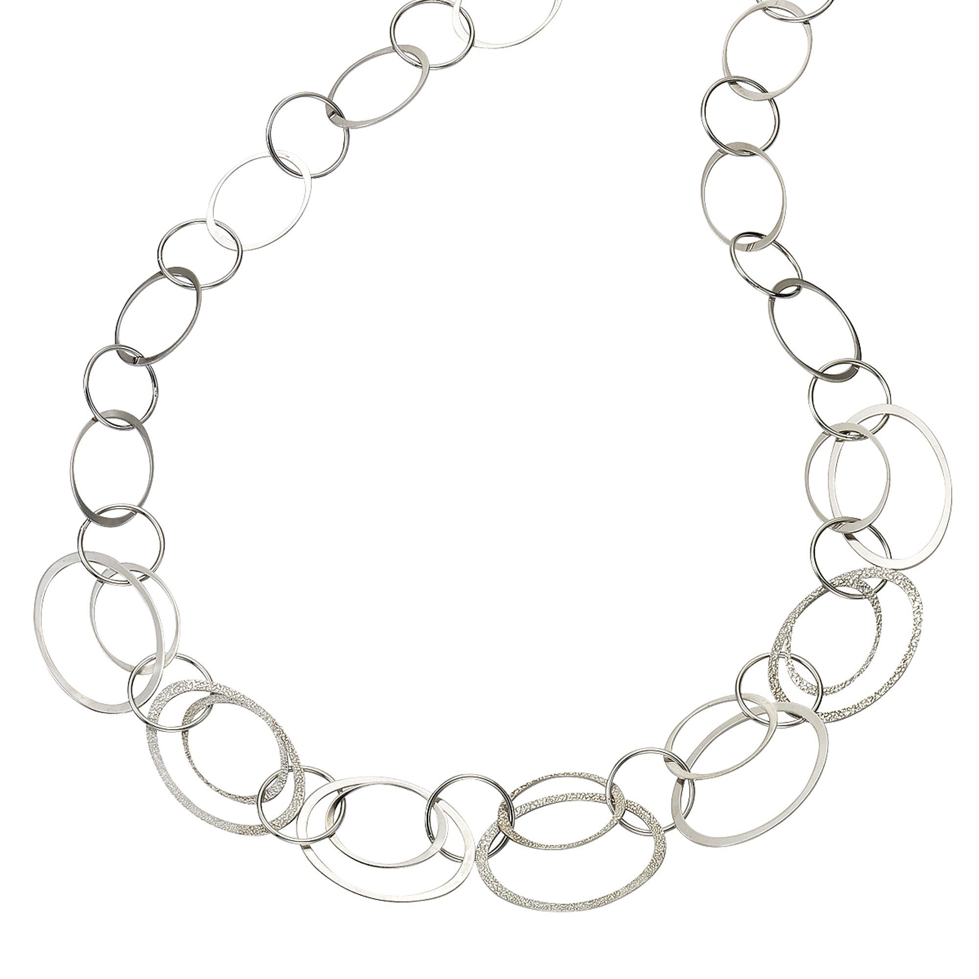 CELESTA Collierkettchen Silber 925 rhodiniert aus Ringen 45cm lang günstig online kaufen