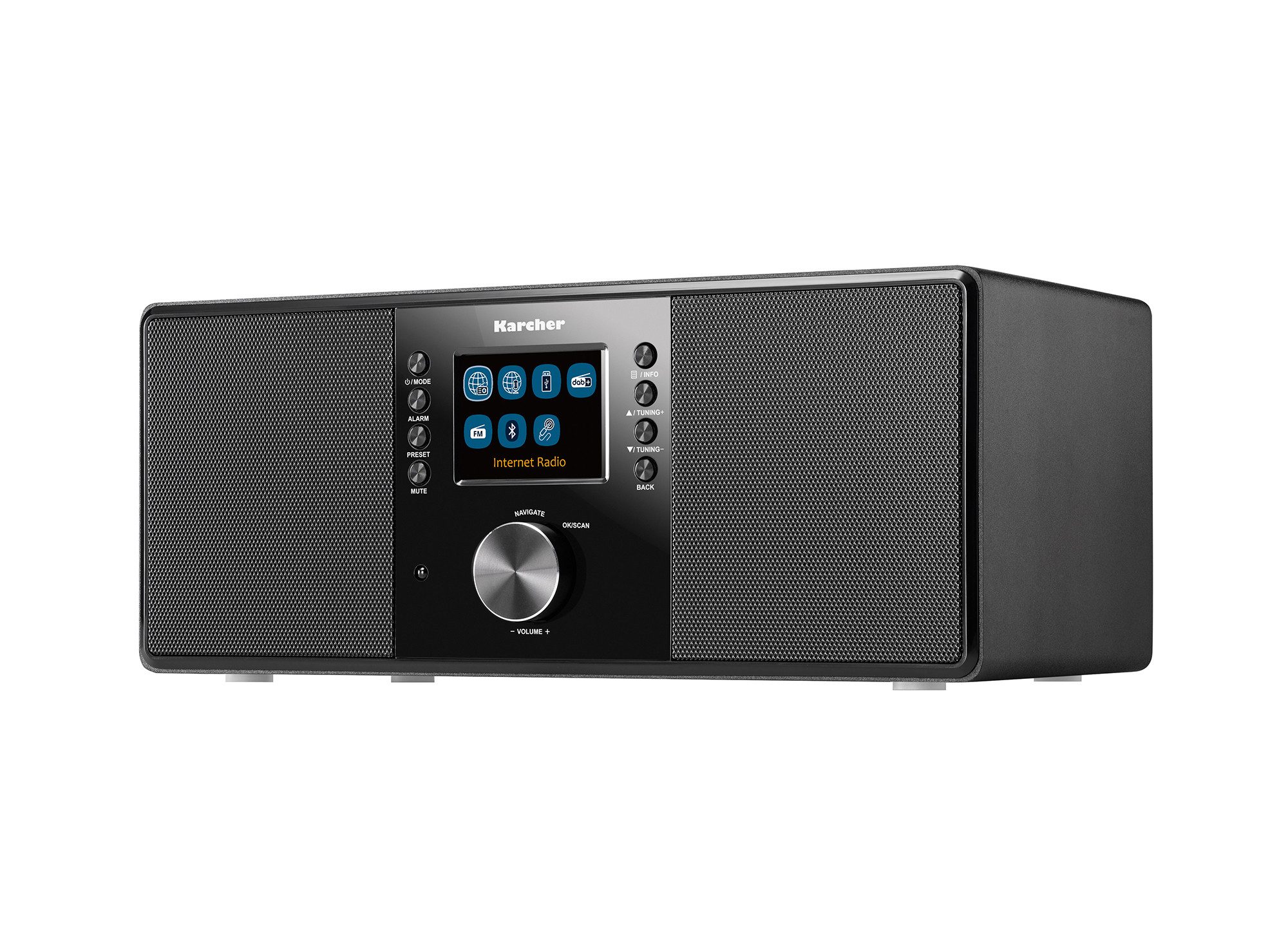 Karcher DAB 7000i Internet-Radio (Internetradio, DAB+, UKW (FM), 14 W, DAB+ / UKW-RDS, WLAN & Bluetooth, USB-Anschluss, AUX-IN, Wecker) – Bild 4 von 5