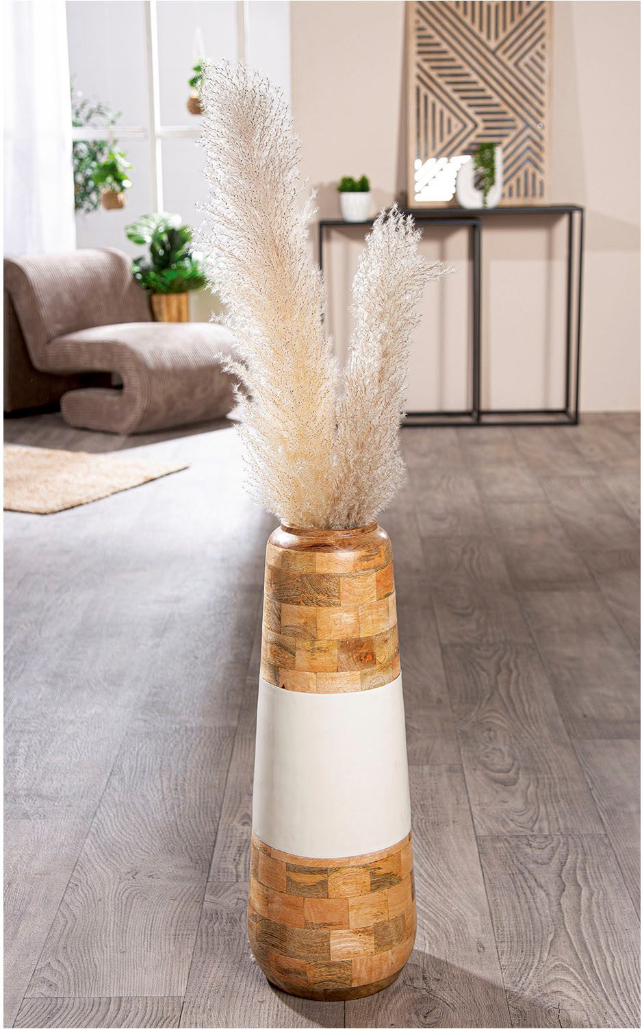 GILDE Bodenvase Vase Naturelle naturfarben-weiß (1 St)