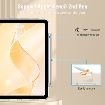 Fintie Tablet-Hülle für iPad Air 5. Generation (2022)/Air 4. Generation (2020) 10,9 Zoll, kristallklare Rückseite mit diskretem, einziehbarem Stifthalter
