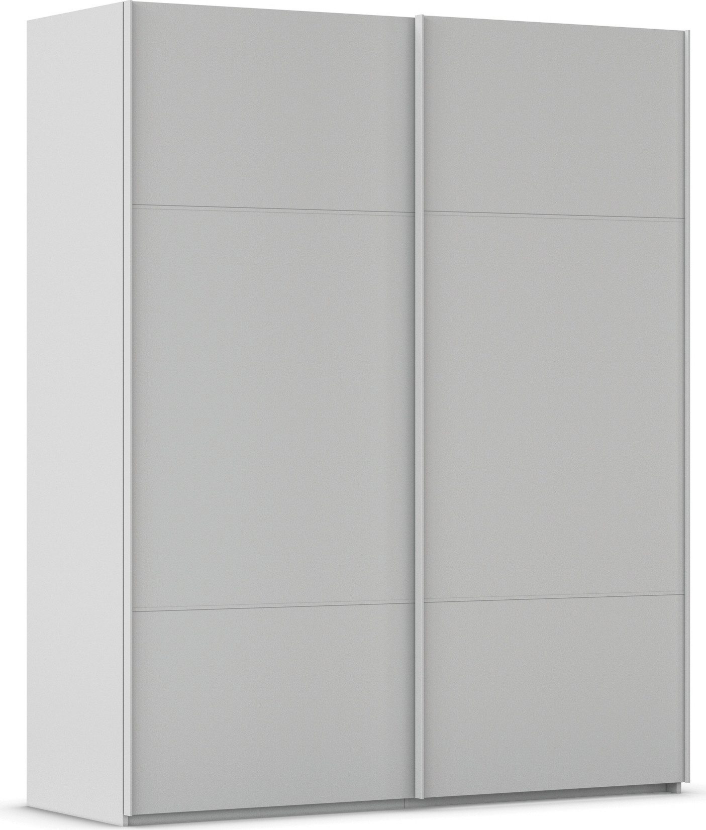 rauch Schwebetürenschrank Kleiderschrank Schrank Garderobe Schlafzimmerschrank SCALE-TRIO edle dreigeteilte Front, 2 Zierleisten in Griff-Farbe MADE IN GERMANY