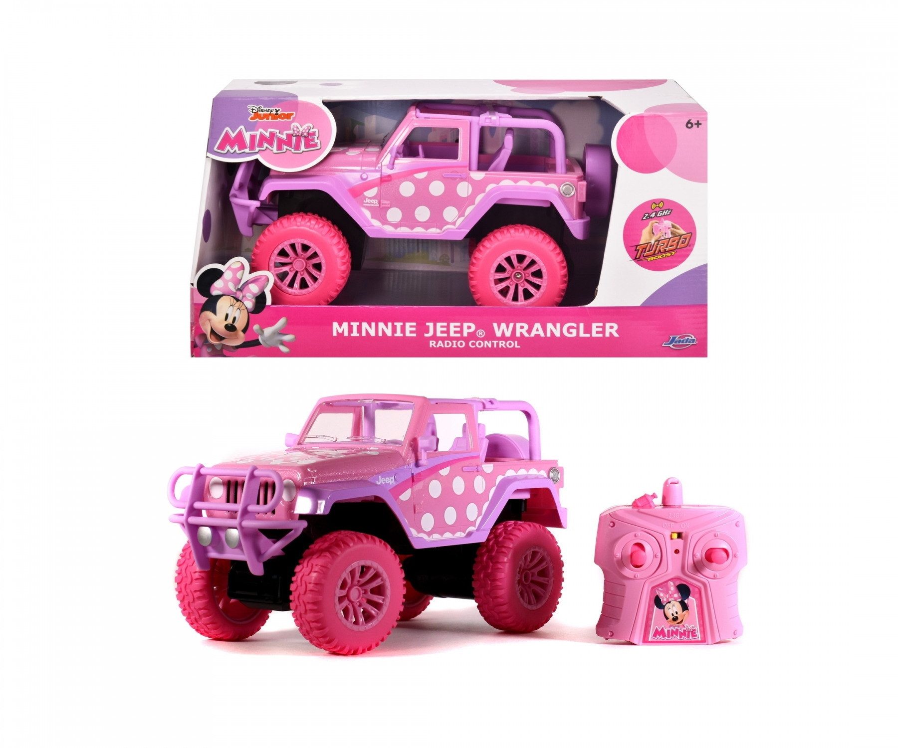 JADA Modellauto Jada ferngesteuertes Fahrzeug Auto Minnie Mouse Jeep Wrangler 1:16 253