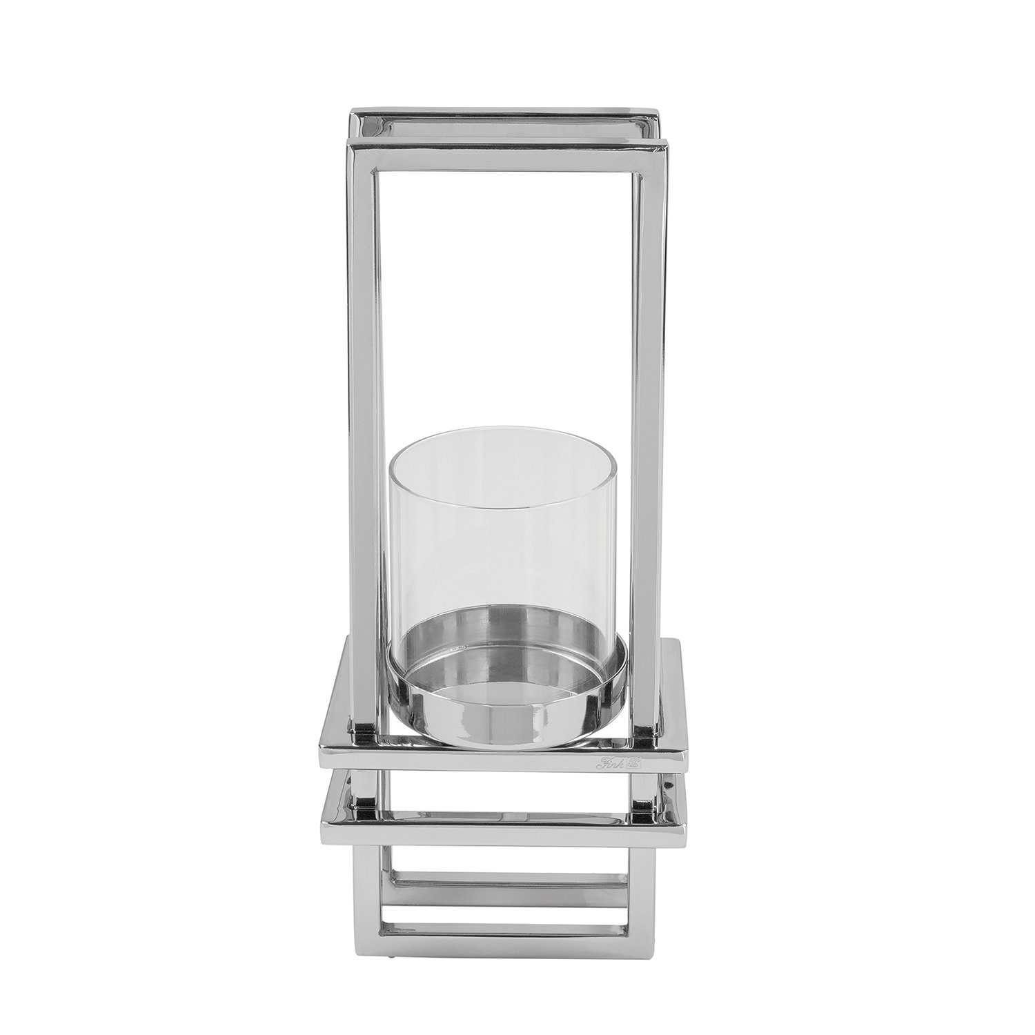 Wandkerzenhalter DUALIS Wanddekoration/Windlicht - H.31cm - silber - Edelstahl - Deko